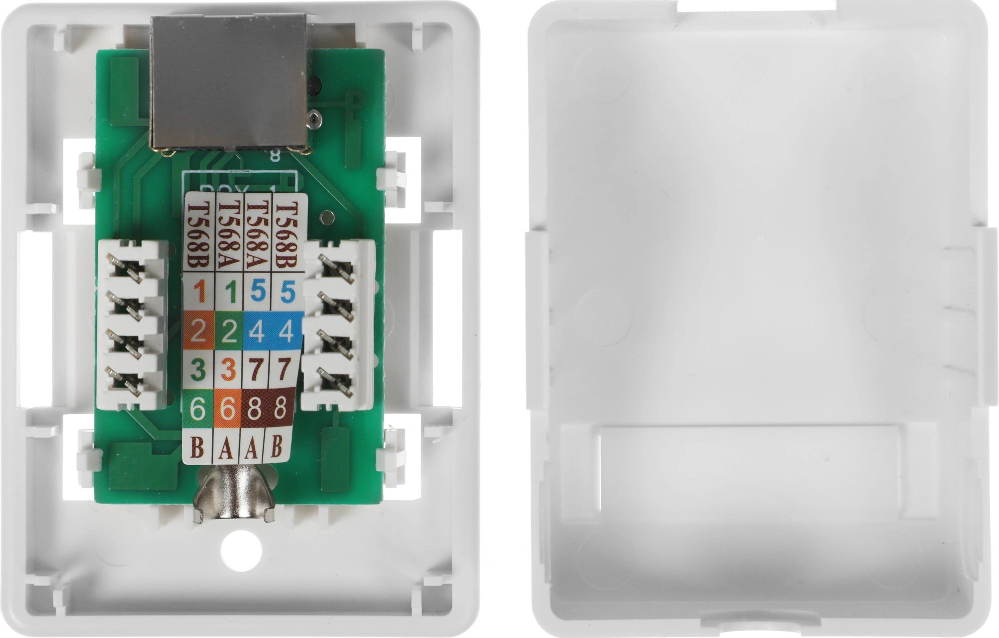 Розетка ITK CS2-1C5EF-12-G настенная 49.2x62.5x25.2мм крышка RJ45 пластик белый (упак.:1шт) — миниатюра 5