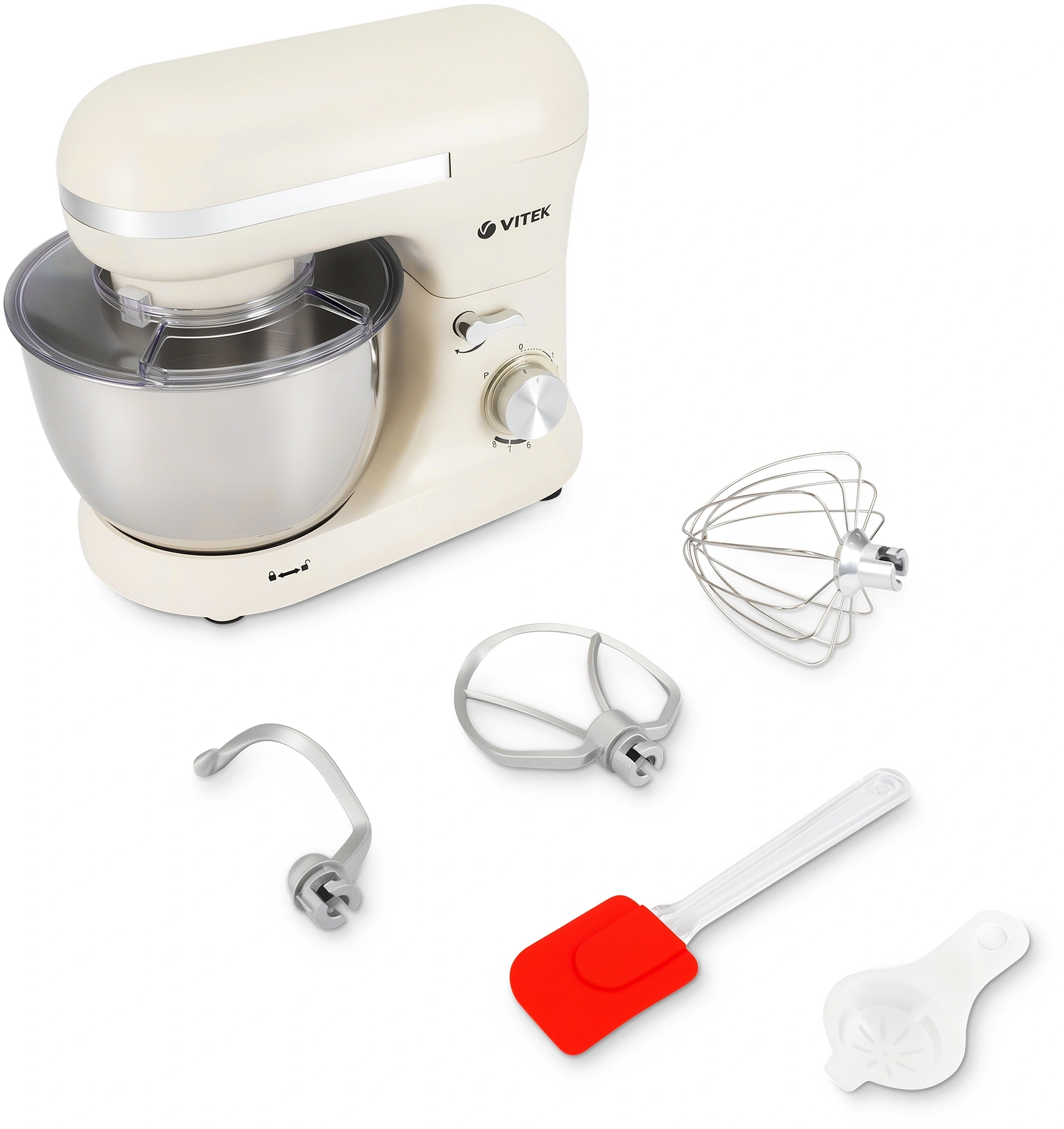 Миксер планетарный Vitek VT-PM0110 1500Вт кремовый — миниатюра 13