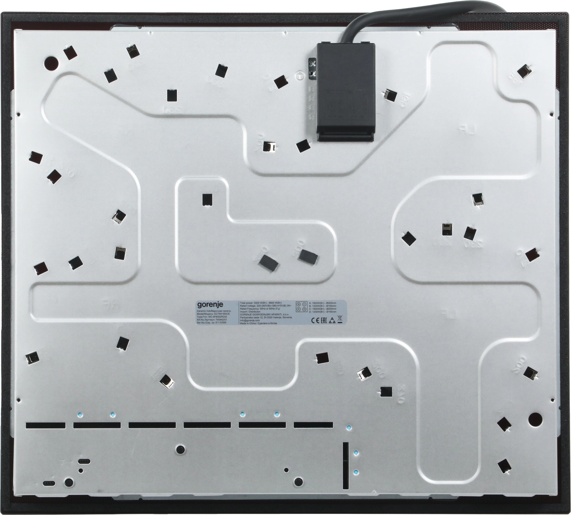 Варочная поверхность Gorenje ECT641BSCE черный — миниатюра 7