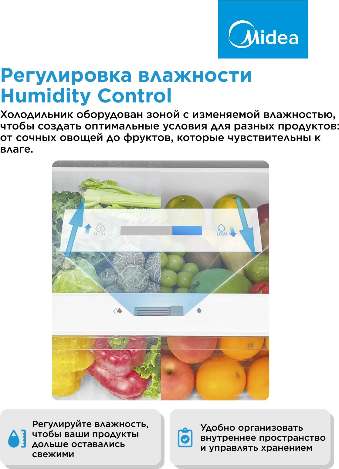 Холодильник Midea MDRE368FGE01 2-хкамерн. белый инвертер — миниатюра 18