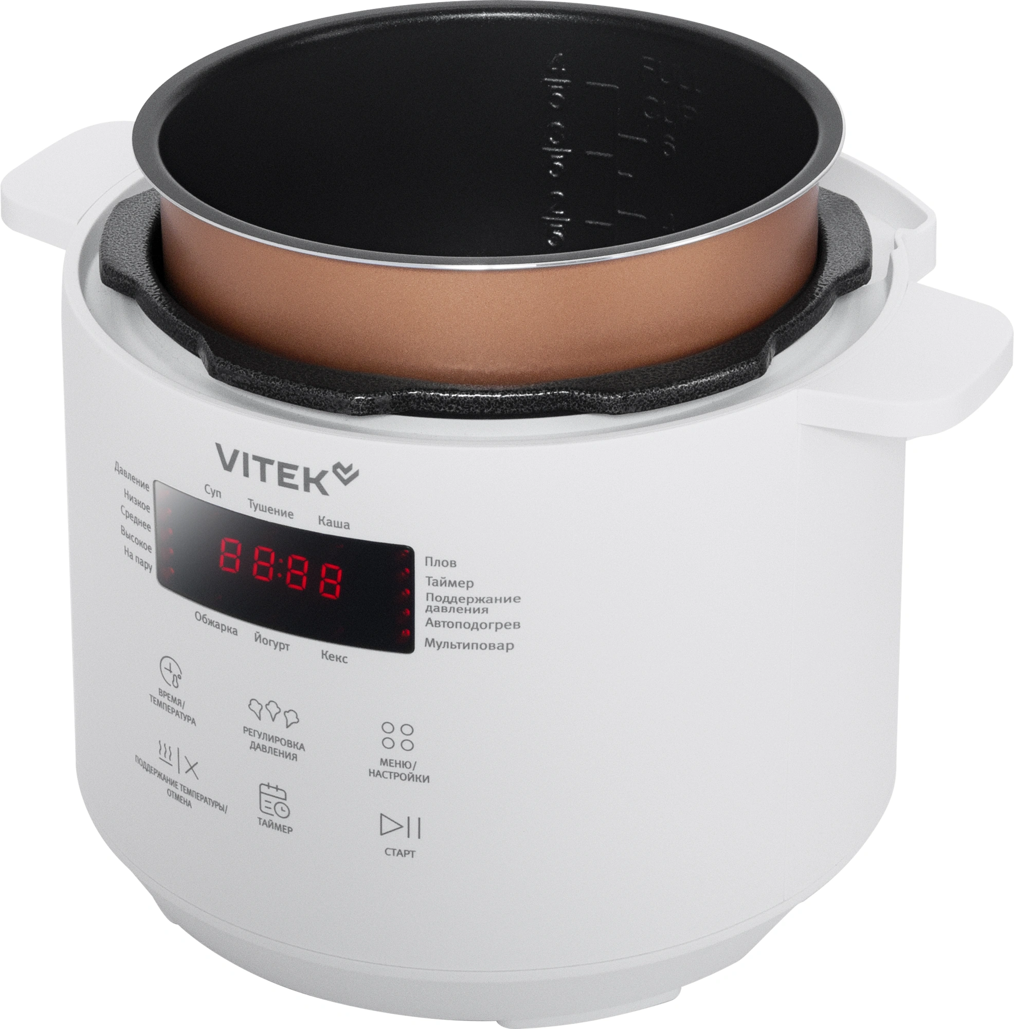 Мультиварка-скороварка Vitek VT-MC0301 3л 500Вт белый — миниатюра 3