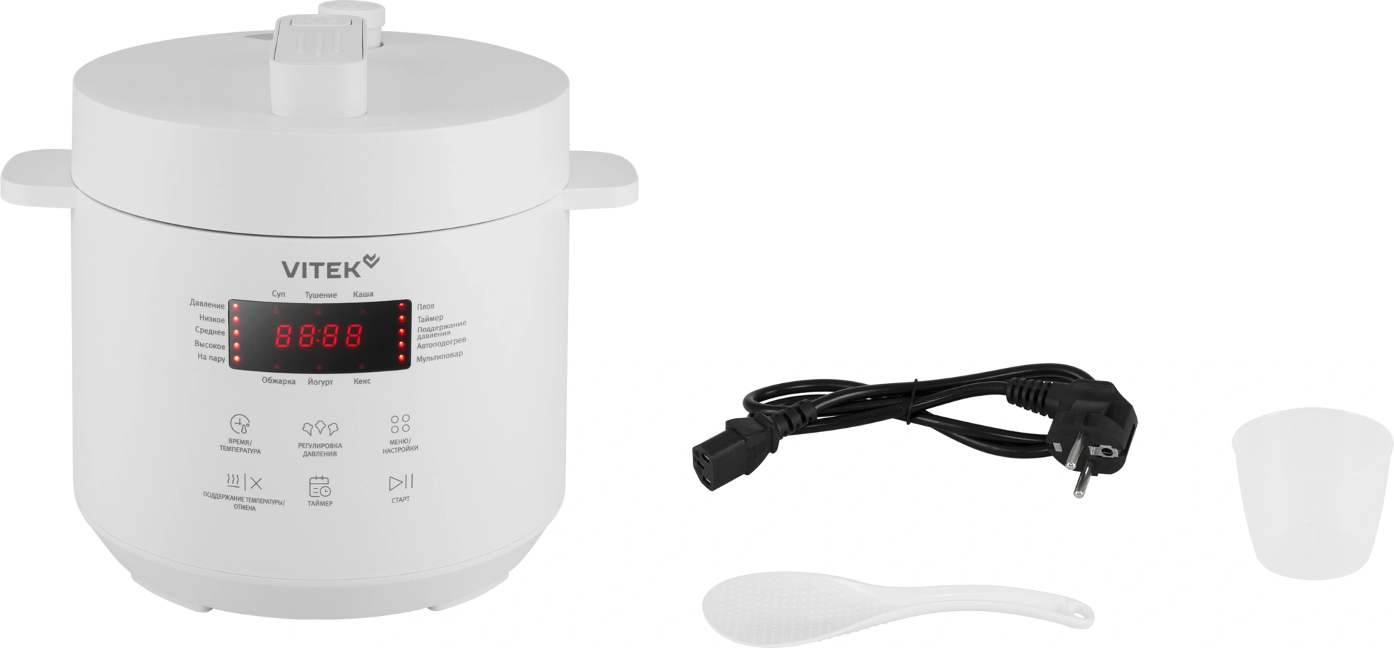 Мультиварка-скороварка Vitek VT-MC0301 3л 500Вт белый — миниатюра 8