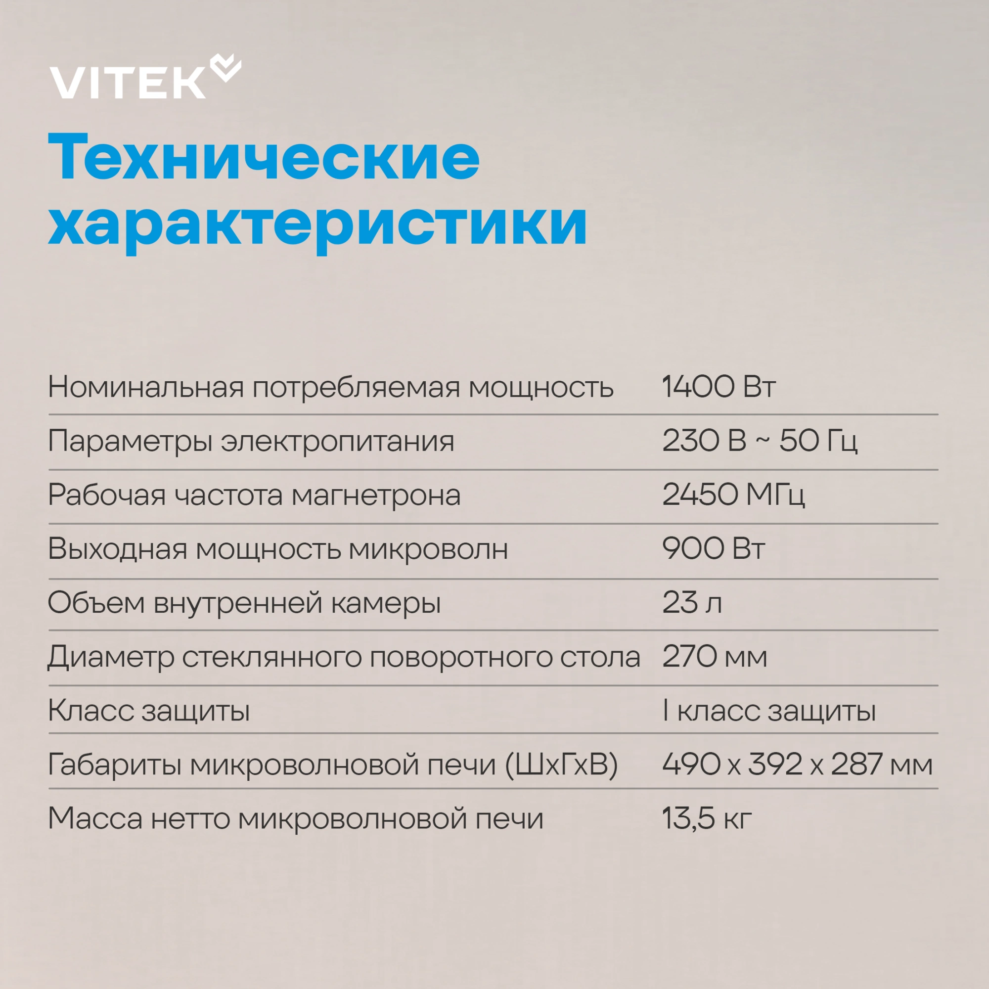 Микроволновая Печь Vitek VT-MW1323 23л. 900Вт черный — миниатюра 20