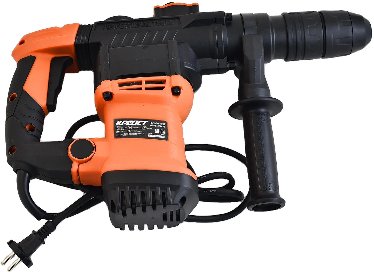 Перфоратор Креост KE-851200-38 патрон:SDS-max уд.:7Дж 1200Вт (кейс в комплекте) — миниатюра 2