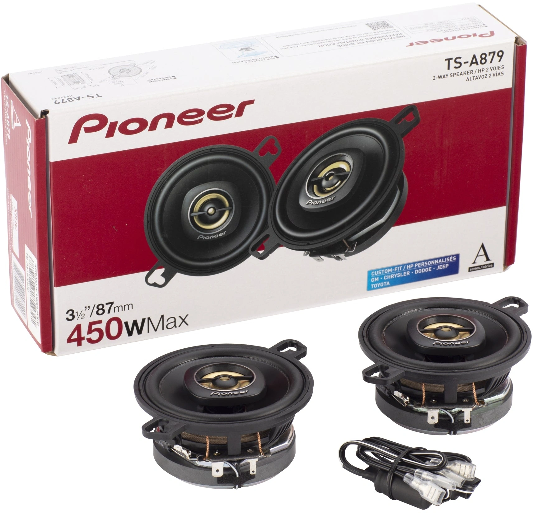 Колонки автомобильные Pioneer TS-A879 (без решетки) 450Вт 85дБ 4Ом 7.6см (3дюйм) (ком.:2кол.) твитер двухполосные — миниатюра 5