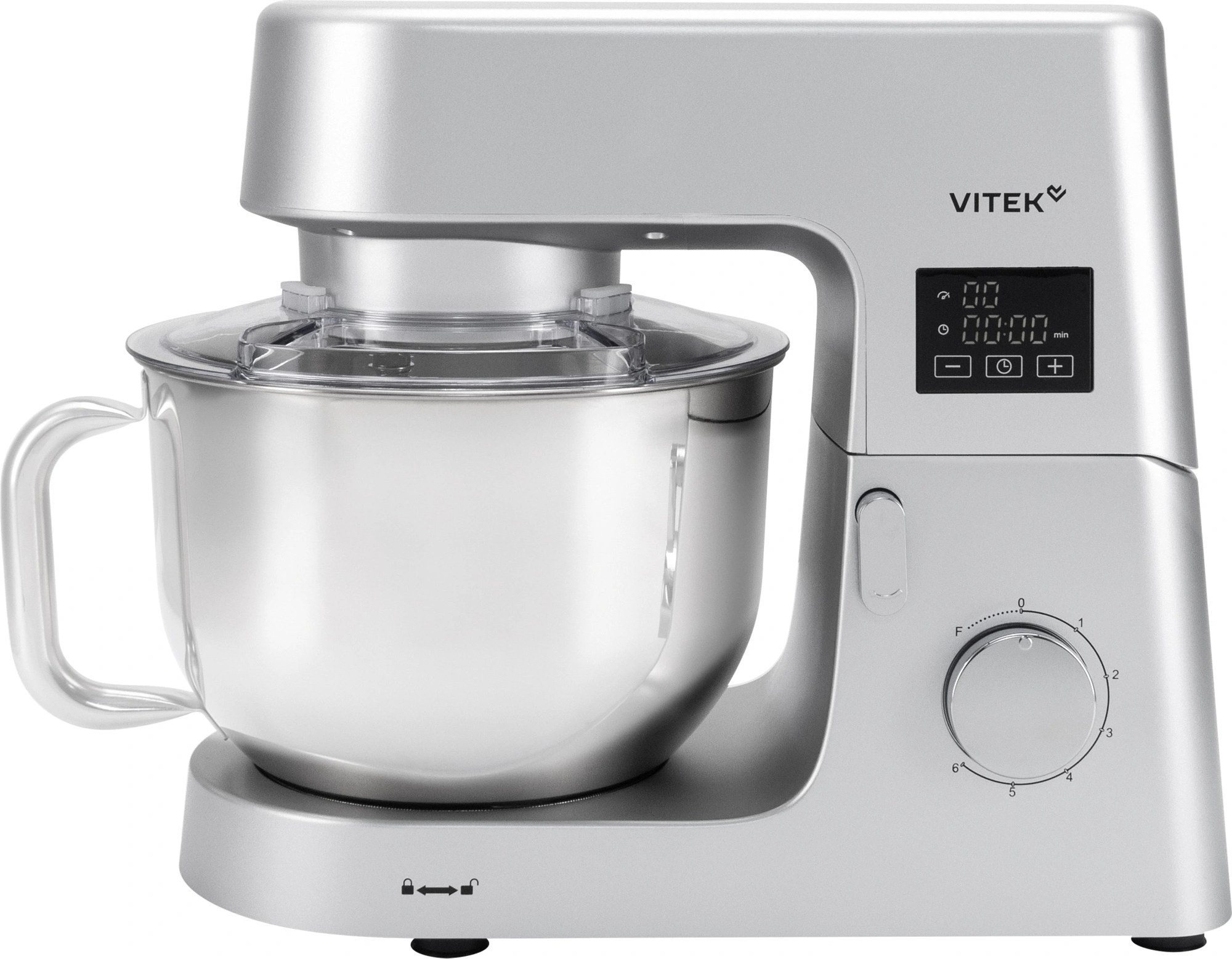 Миксер планетарный Vitek VT-PM0550 2000Вт серебристый — миниатюра 3