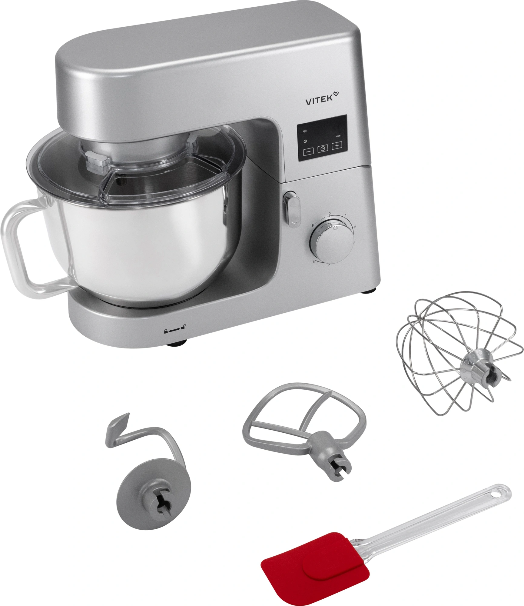 Миксер планетарный Vitek VT-PM0550 2000Вт серебристый — миниатюра 9
