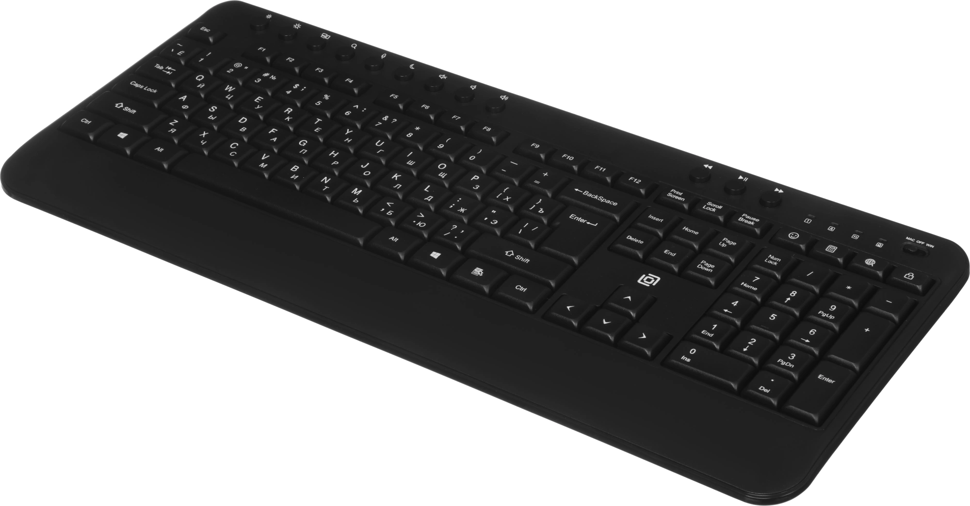 Клавиатура Оклик K257W черный USB беспроводная Multimedia (подставка для запястий) (2070286) — миниатюра 10