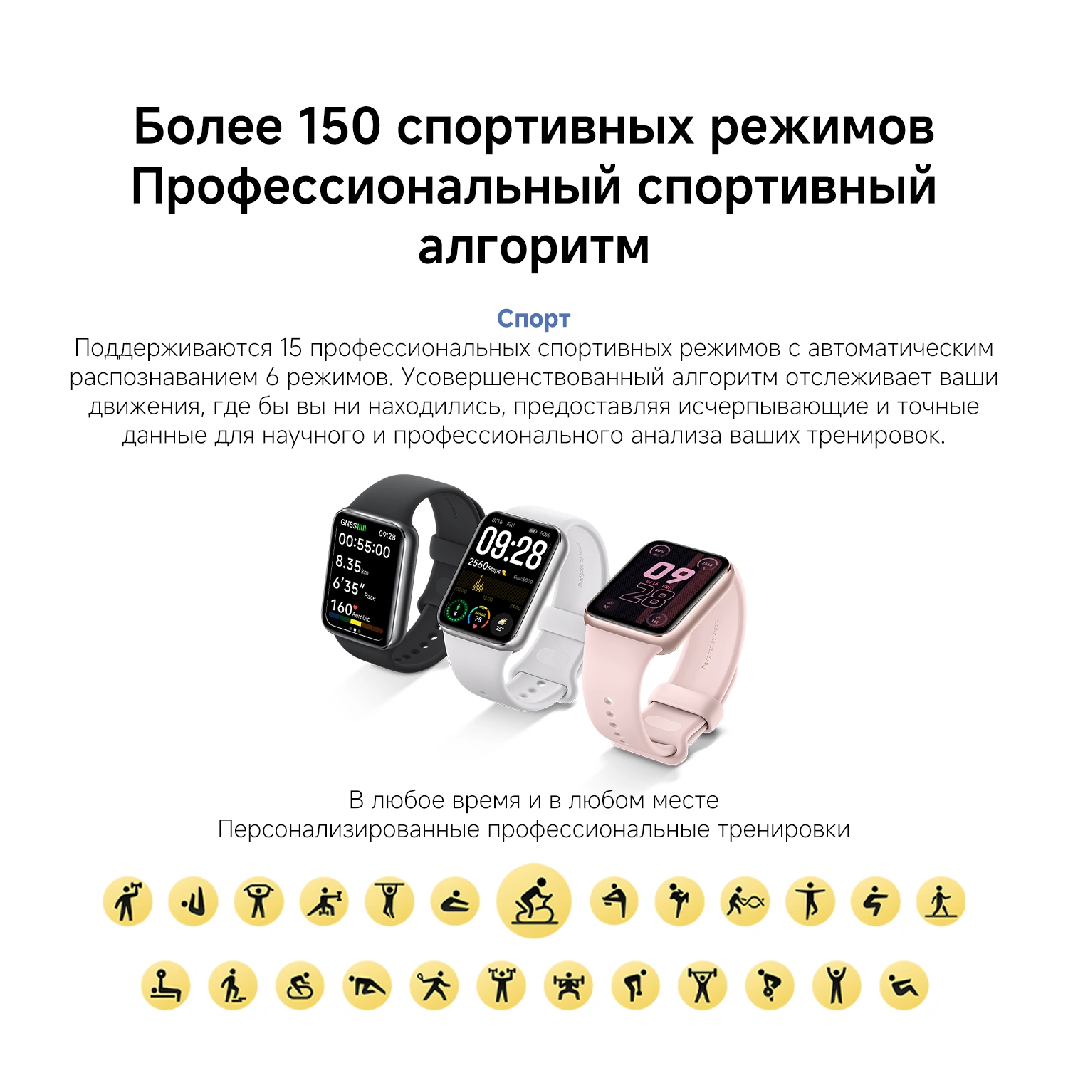Фитнес-трекер Xiaomi Smart Band 9 Pro AMOLED корп.:розовое золото рем.:розовый (BHR8714GL) — миниатюра 21