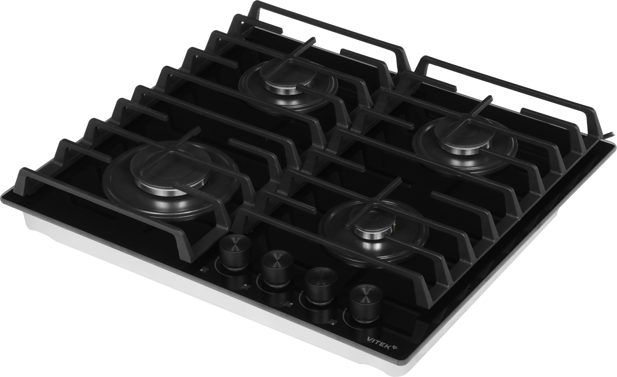 Газовая варочная поверхность Vitek VGH 6420 BG стекло черное — миниатюра 2