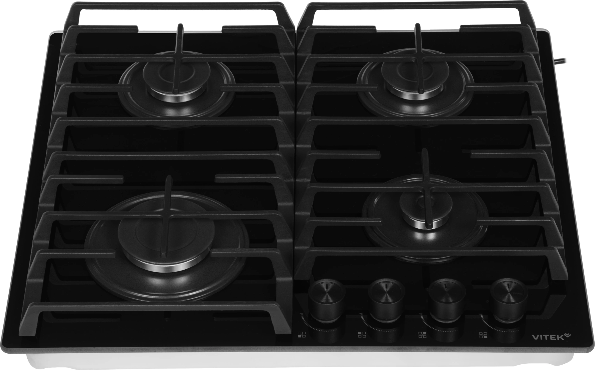 Газовая варочная поверхность Vitek VGH 6420 BG стекло черное — миниатюра 3