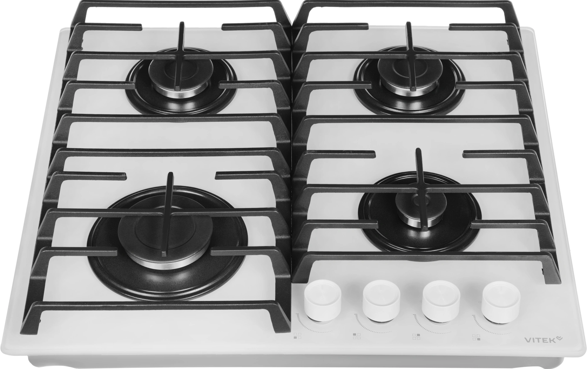 Газовая варочная поверхность Vitek VGH 6420 WG стекло белое — миниатюра 3