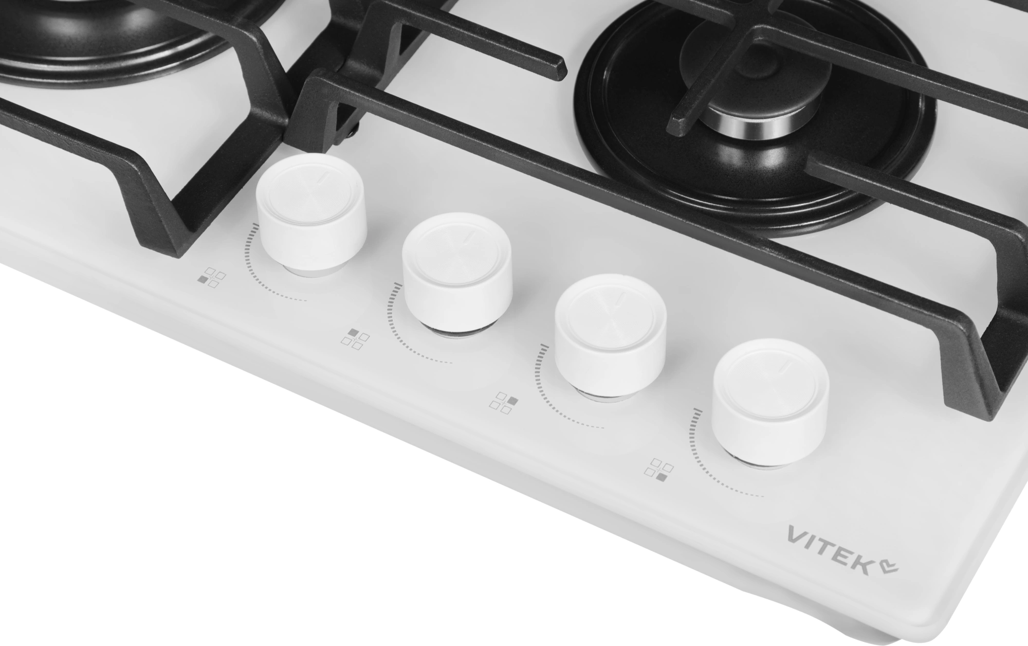 Газовая варочная поверхность Vitek VGH 6420 WG стекло белое — миниатюра 11
