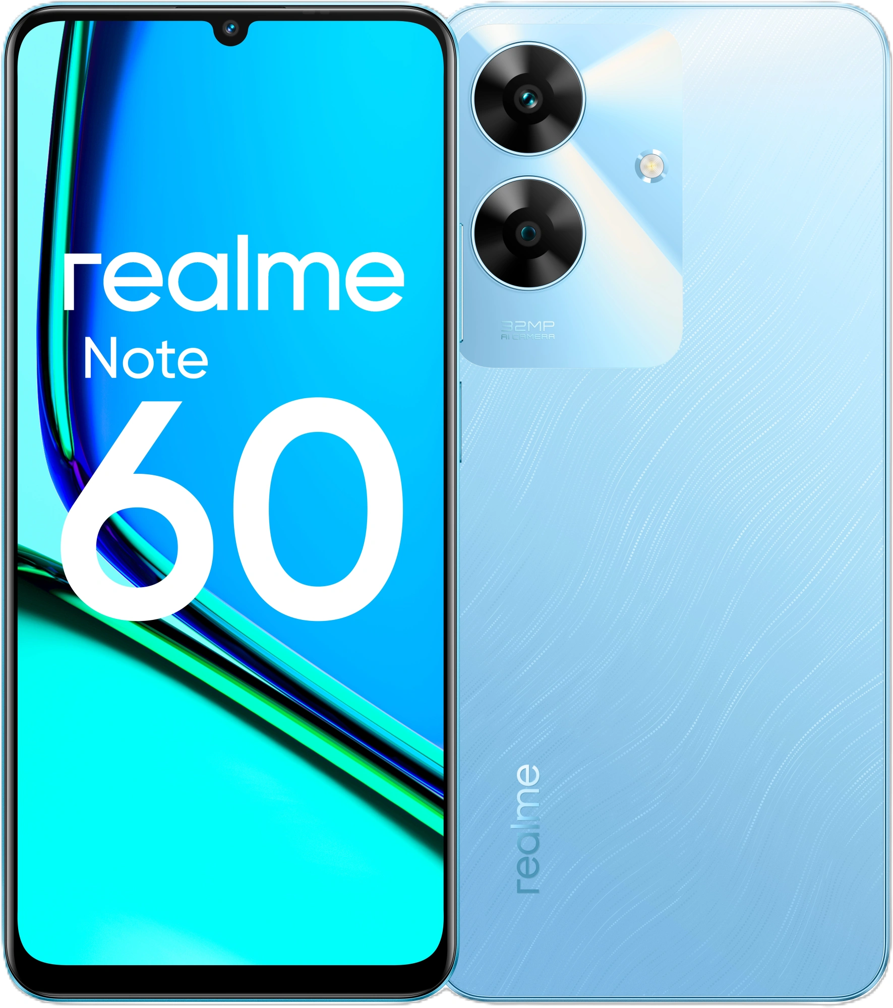 Смартфон Realme RMX3933 Note 60 128Gb 6Gb небесно-голубой (6941764443914)