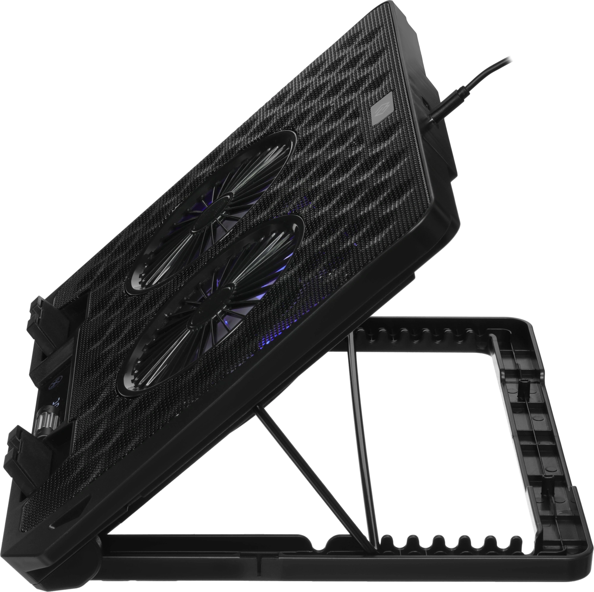Подставка для ноутбука Digma D-NCP170-2x110 18" 400x288x45мм 52дБ 2xUSB 2x 110ммFAN 1100г Fan-control металл/пластик черный — миниатюра 2