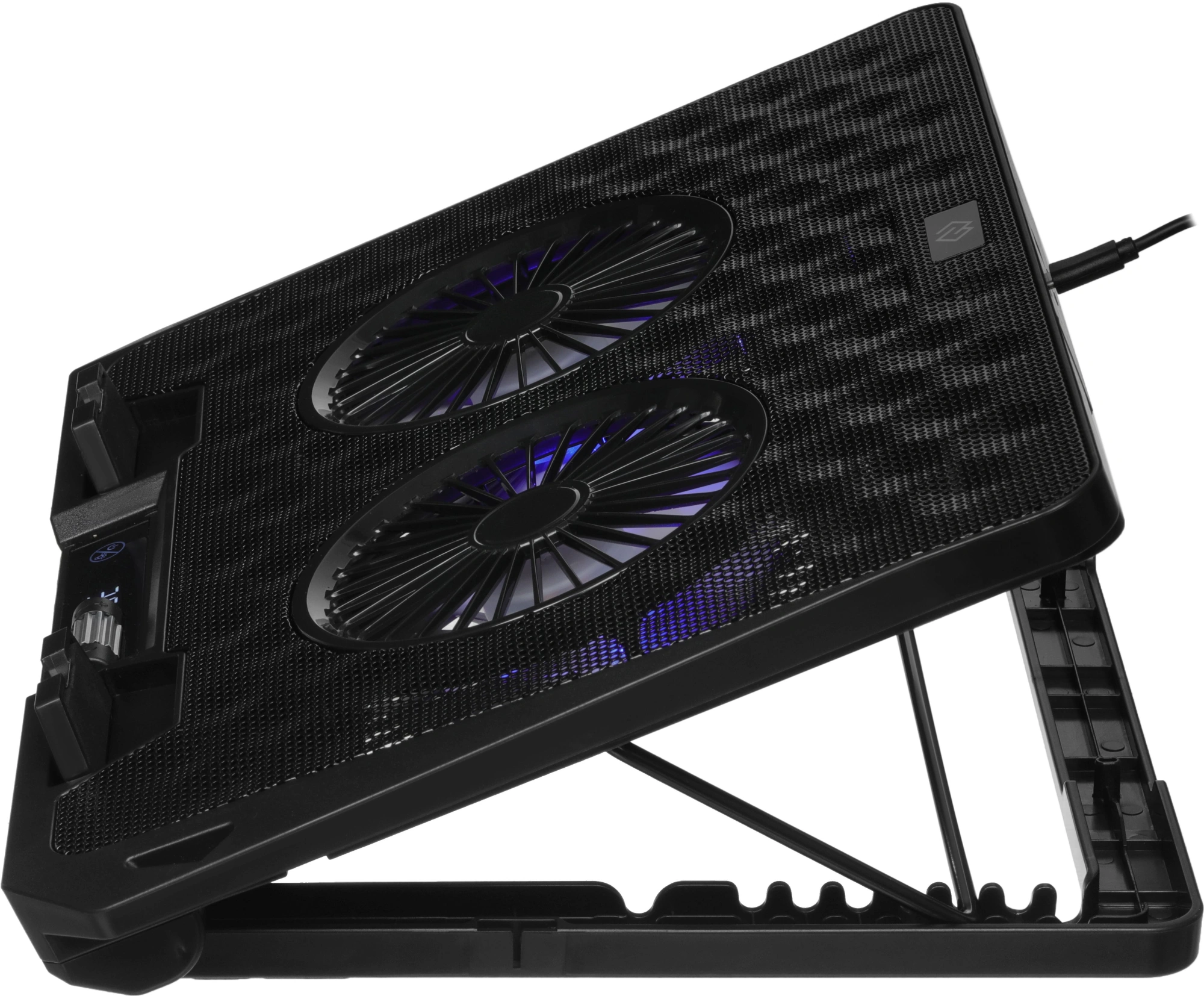 Подставка для ноутбука Digma D-NCP170-2x110 18" 400x288x45мм 52дБ 2xUSB 2x 110ммFAN 1100г Fan-control металл/пластик черный — миниатюра 3