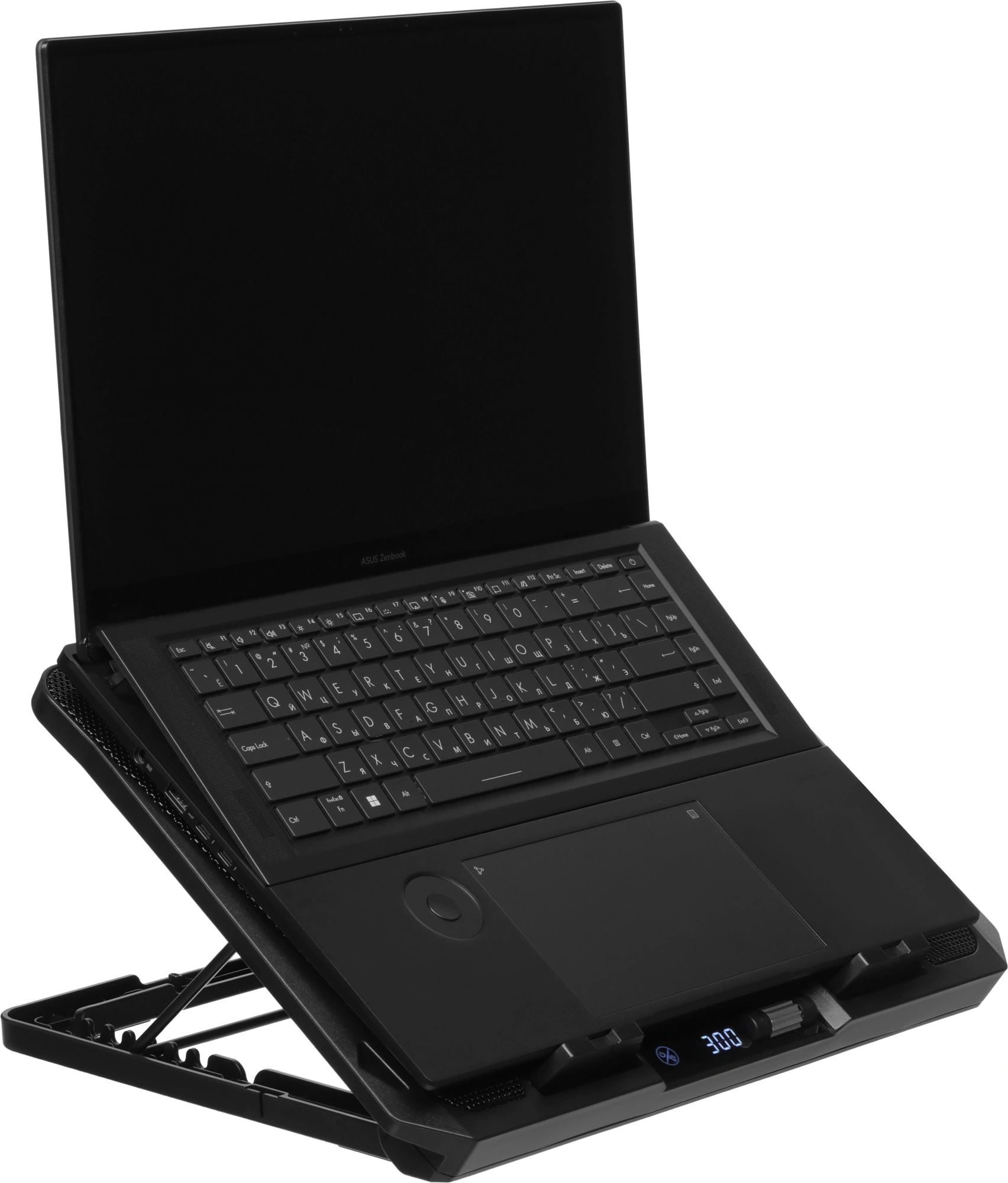 Подставка для ноутбука Digma D-NCP170-2x110 18" 400x288x45мм 52дБ 2xUSB 2x 110ммFAN 1100г Fan-control металл/пластик черный — миниатюра 5