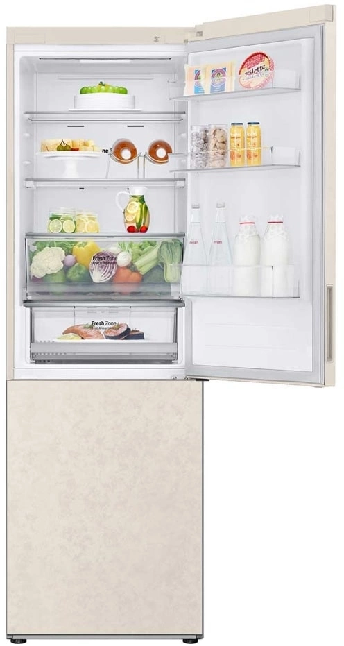Холодильник LG GC-B459AEMW 2-хкамерн. бежевый инвертер — миниатюра 3
