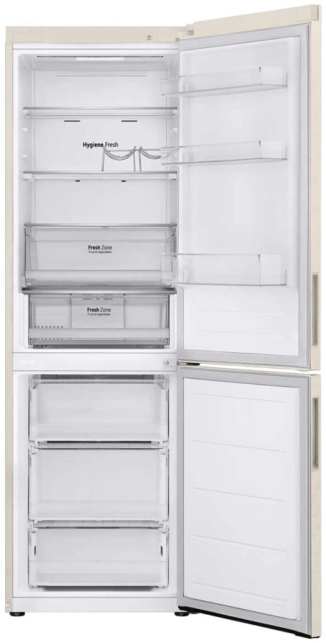 Холодильник LG GC-B459AEMW 2-хкамерн. бежевый инвертер — миниатюра 4
