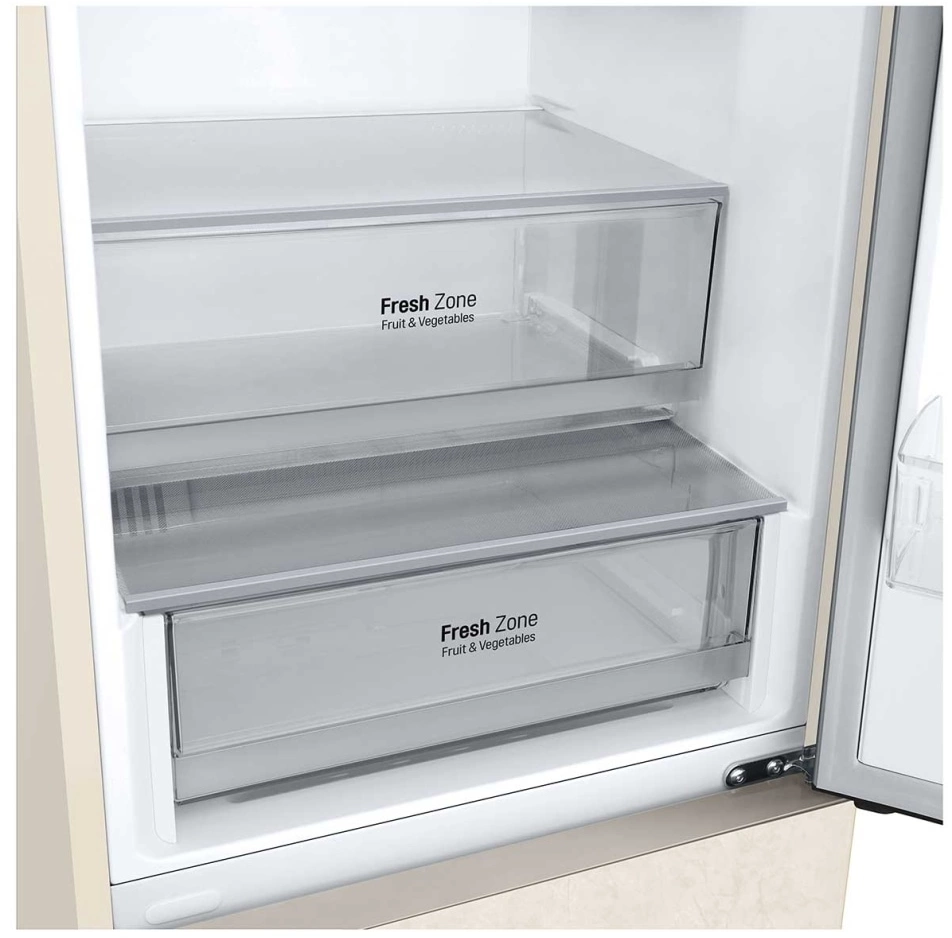Холодильник LG GC-B459AEMW 2-хкамерн. бежевый инвертер — миниатюра 9