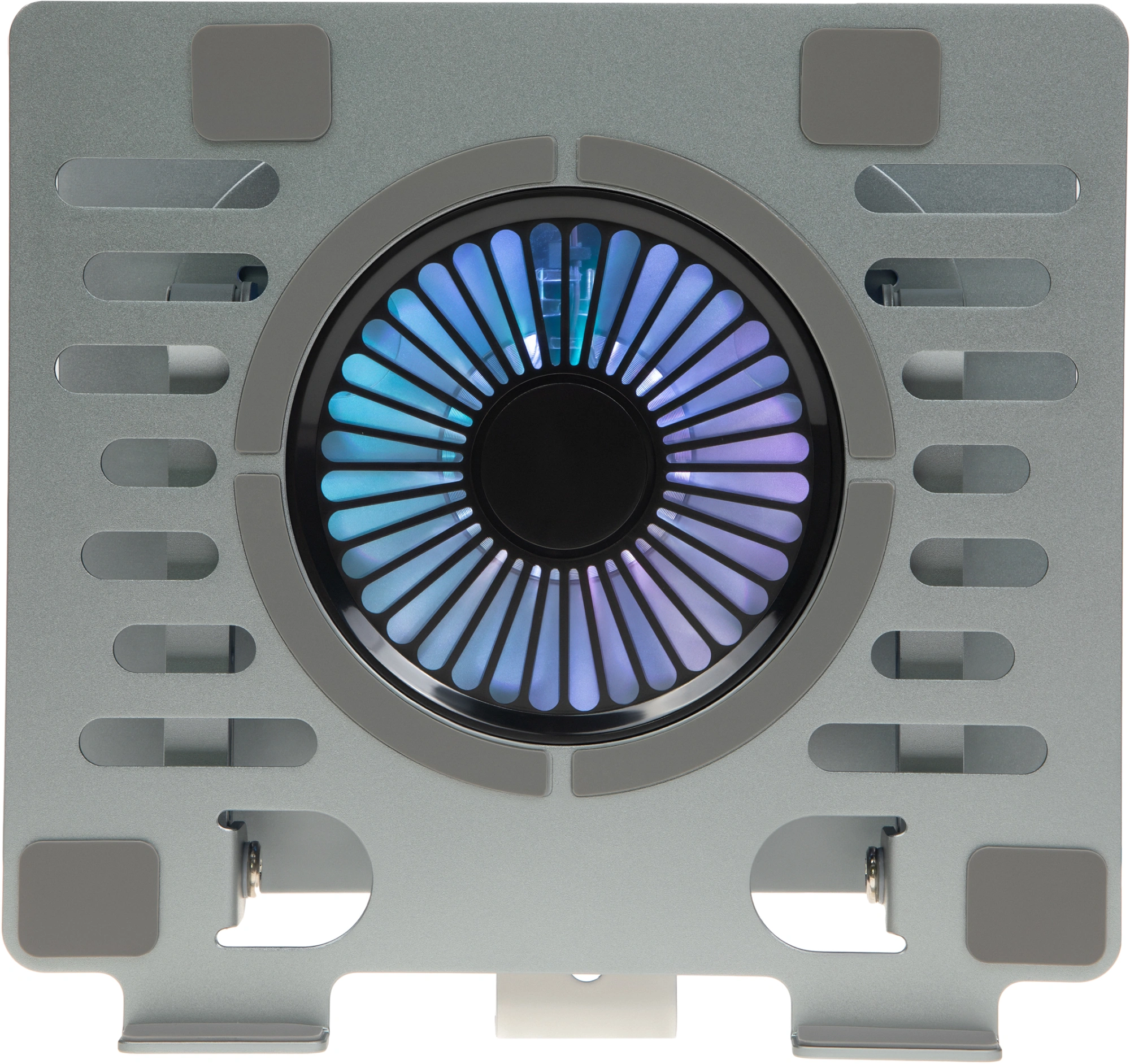 Подставка для ноутбука Digma D-NCP170-1xRGB110-360 17" 240x230x50мм 28дБ 2xUSB 1x 110ммFAN 940г Fan-control алюминий серый — фото 1
