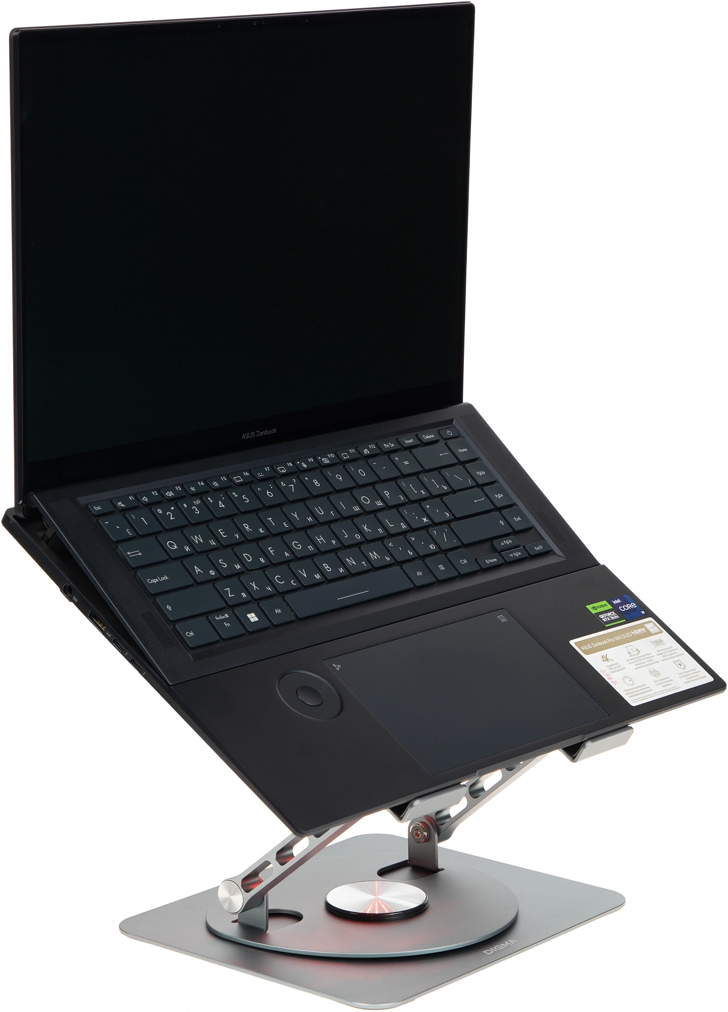 Подставка для ноутбука Digma D-NCP170-1xRGB110-360 17" 240x230x50мм 28дБ 2xUSB 1x 110ммFAN 940г Fan-control алюминий серый — миниатюра 6