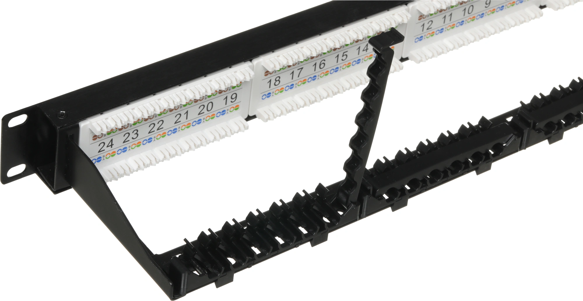 Патч-панель Lanmaster LAN-PPN24U6A 19" 1U 24xRJ45 кат.6A UTP — миниатюра 8