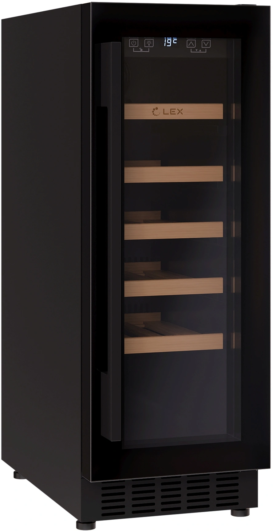 Винный шкаф Lex LWD3020BL 1-нокамерн. черный — миниатюра 6
