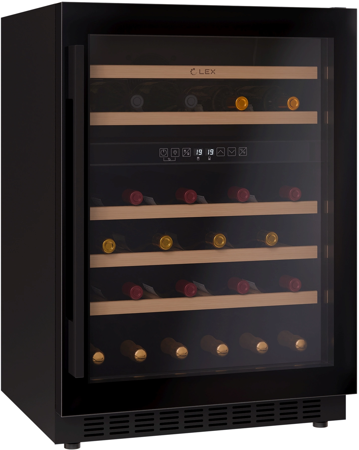 Винный шкаф Lex LWD6046BL dual zone 1-нокамерн. черный — миниатюра 4