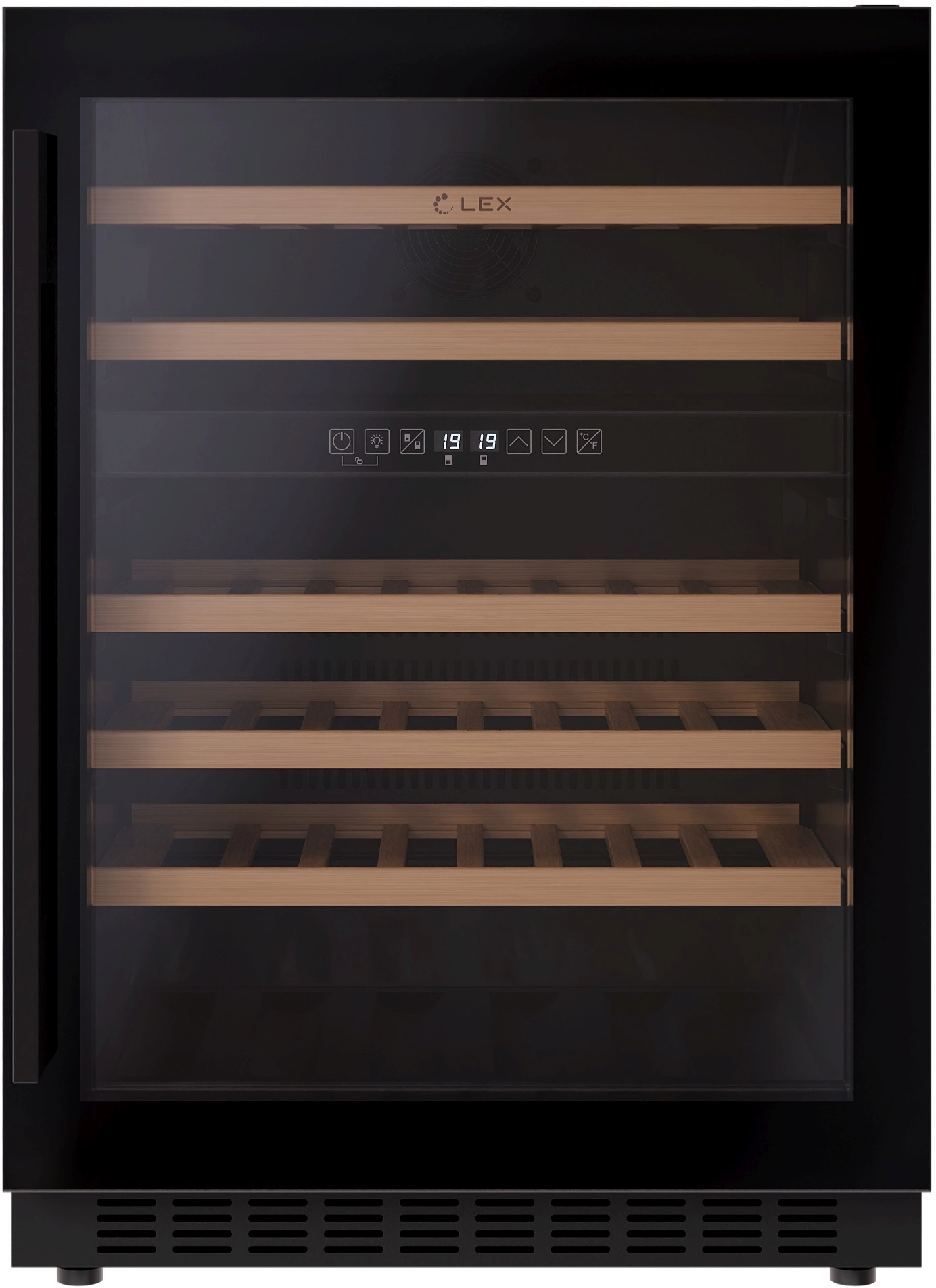 Винный шкаф Lex LWD6046BL dual zone 1-нокамерн. черный — миниатюра 5