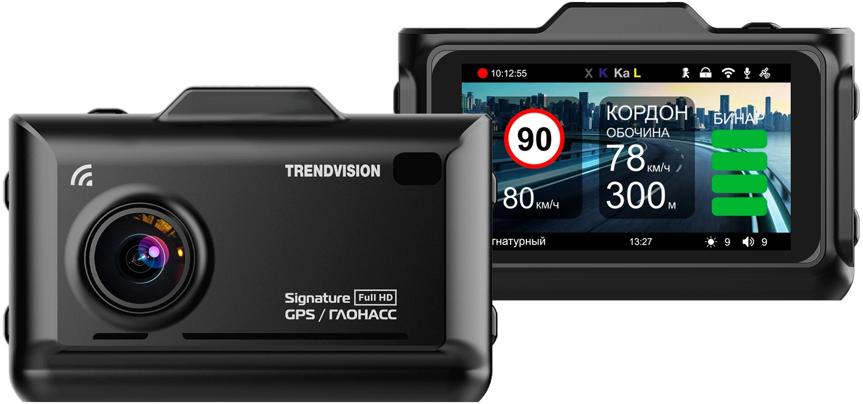 Видеорегистратор с радар-детектором TrendVision Combo F10 1080p 170гр. GPS MSTAR 8336 — фото 1