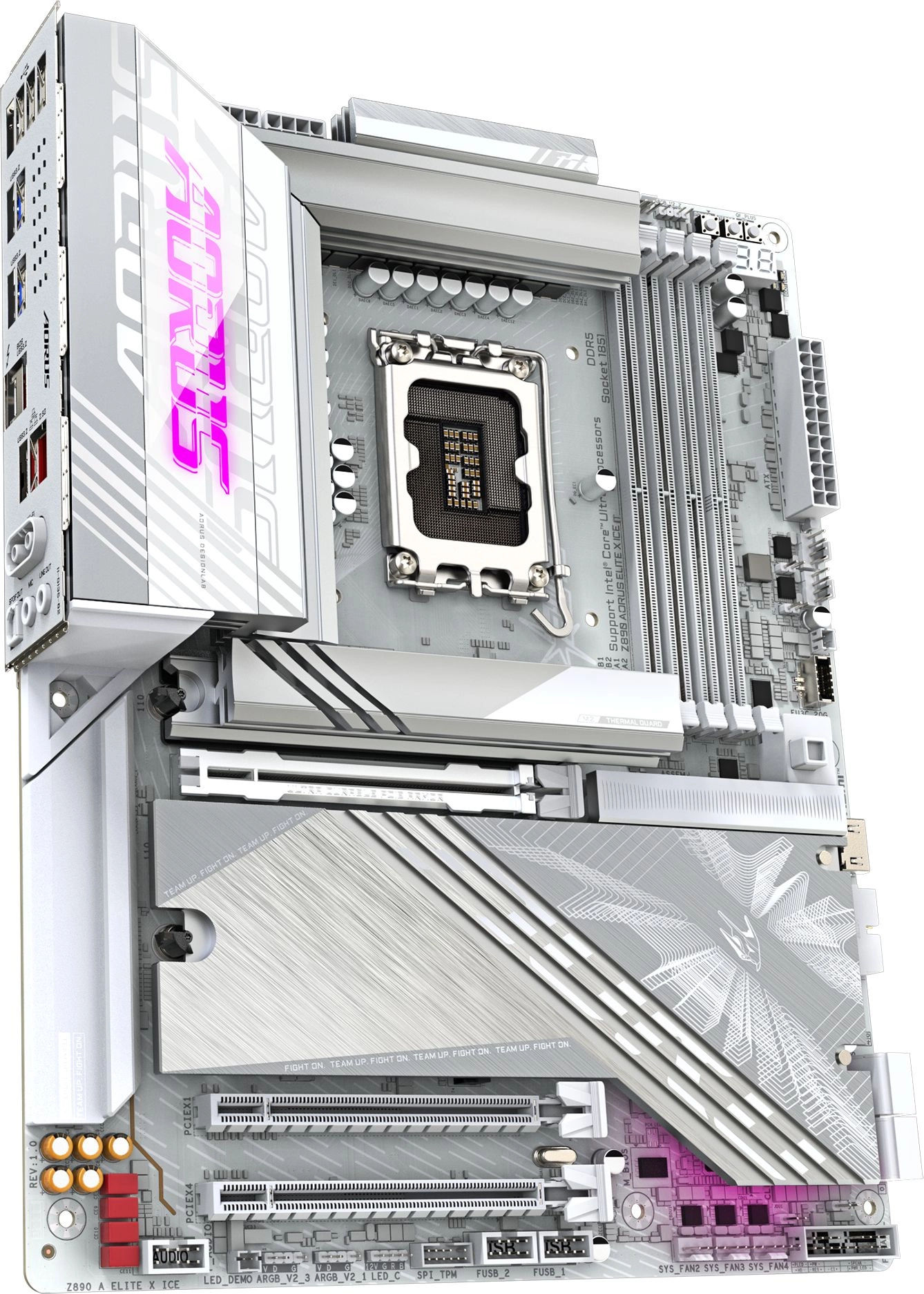 Материнская плата Gigabyte Z890 AORUS ELITE X ICE Soc-1851 Intel Z890 4xDDR5 ATX AC`97 8ch(7.1) 2.5Gg RAID — миниатюра 6