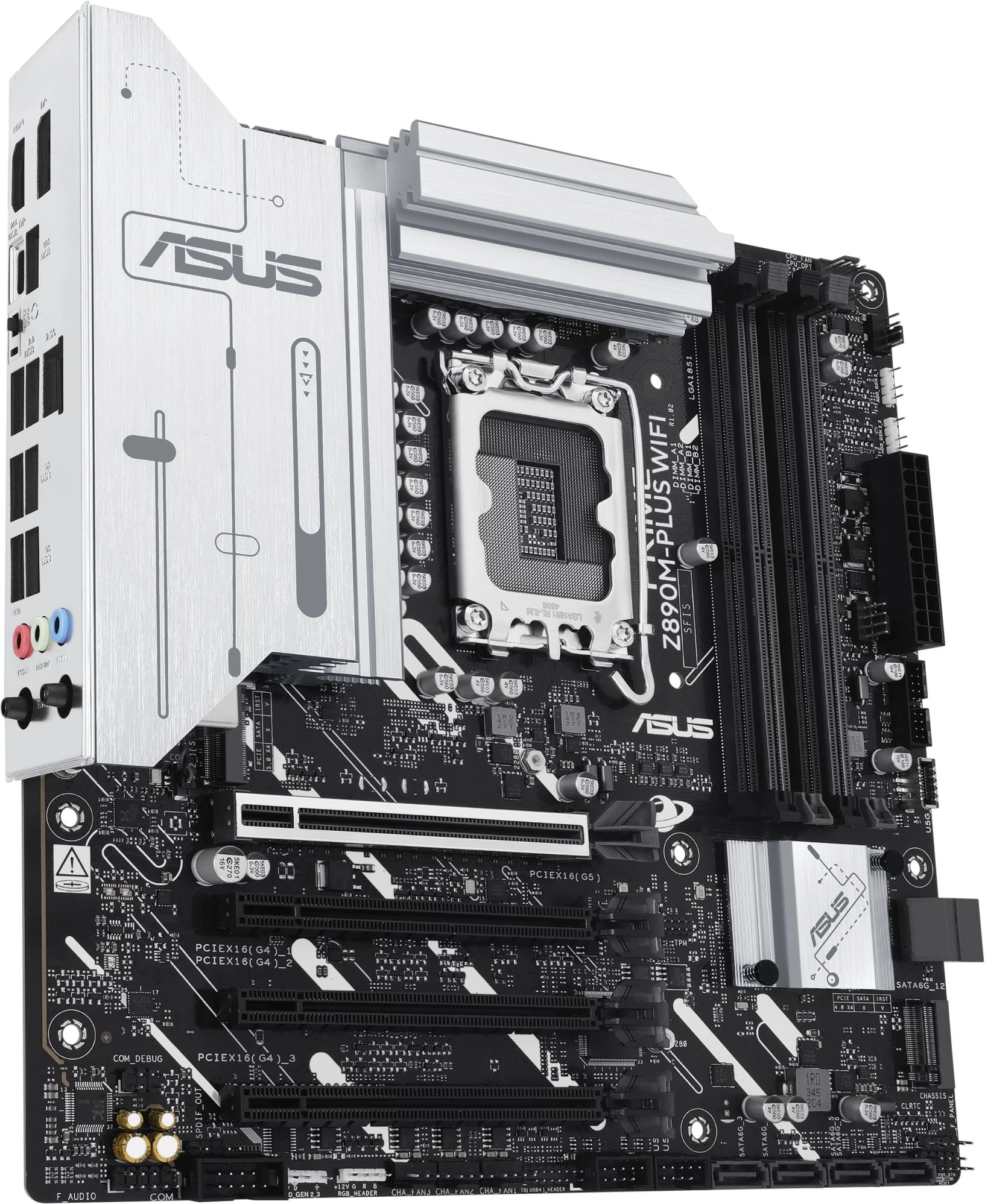 Материнская плата Asus PRIME Z890M-PLUS WIFI Soc-1851 Intel Z890 4xDDR5 mATX AC`97 8ch(7.1) 2.5Gg RAID+HDMI+DP — миниатюра 7
