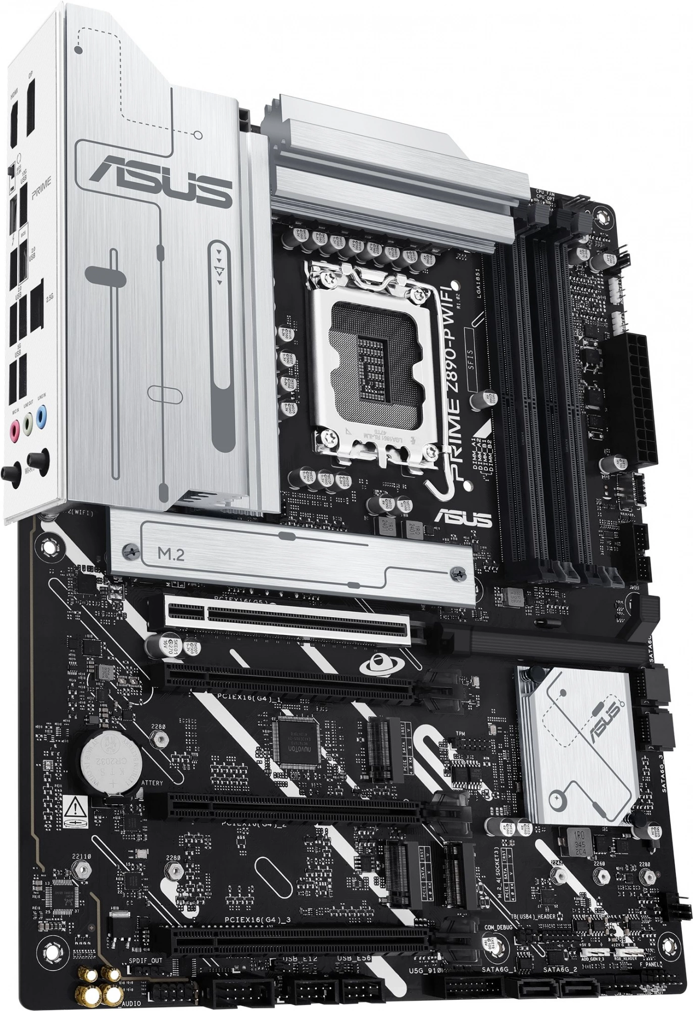 Материнская плата Asus PRIME Z890-P WIFI Soc-1851 Intel Z890 4xDDR5 ATX AC`97 8ch(7.1) 2.5Gg RAID+HDMI+DP — миниатюра 5