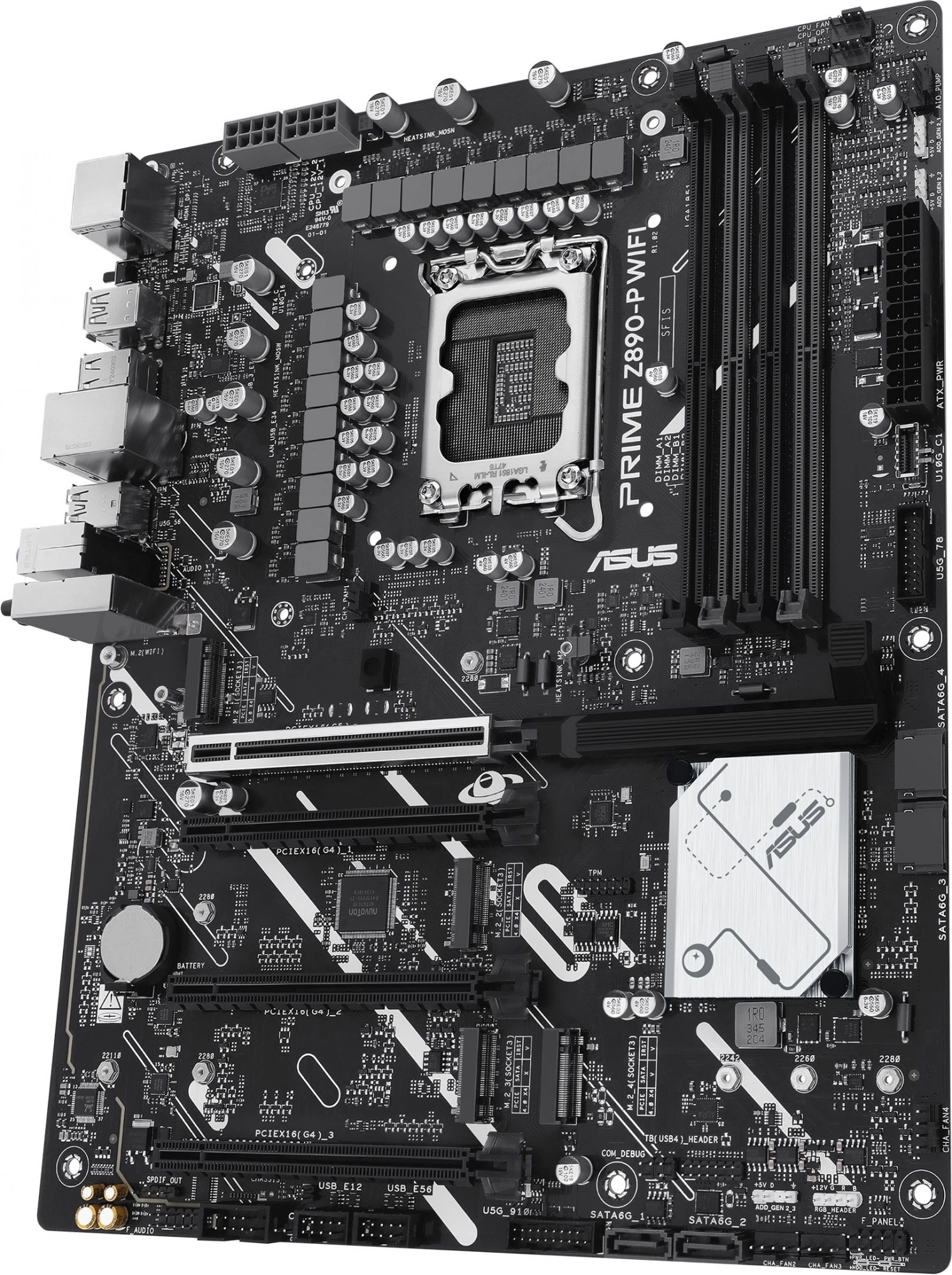 Материнская плата Asus PRIME Z890-P WIFI Soc-1851 Intel Z890 4xDDR5 ATX AC`97 8ch(7.1) 2.5Gg RAID+HDMI+DP — миниатюра 9