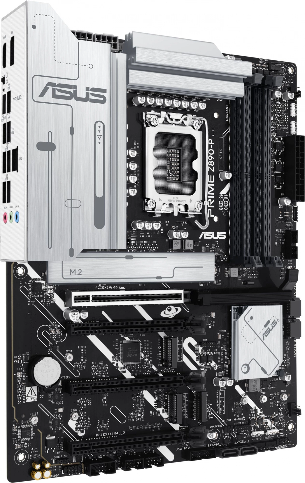 Материнская плата Asus PRIME Z890-P Soc-1851 Intel Z890 4xDDR5 ATX AC`97 8ch(7.1) 2.5Gg RAID+HDMI+DP — миниатюра 2