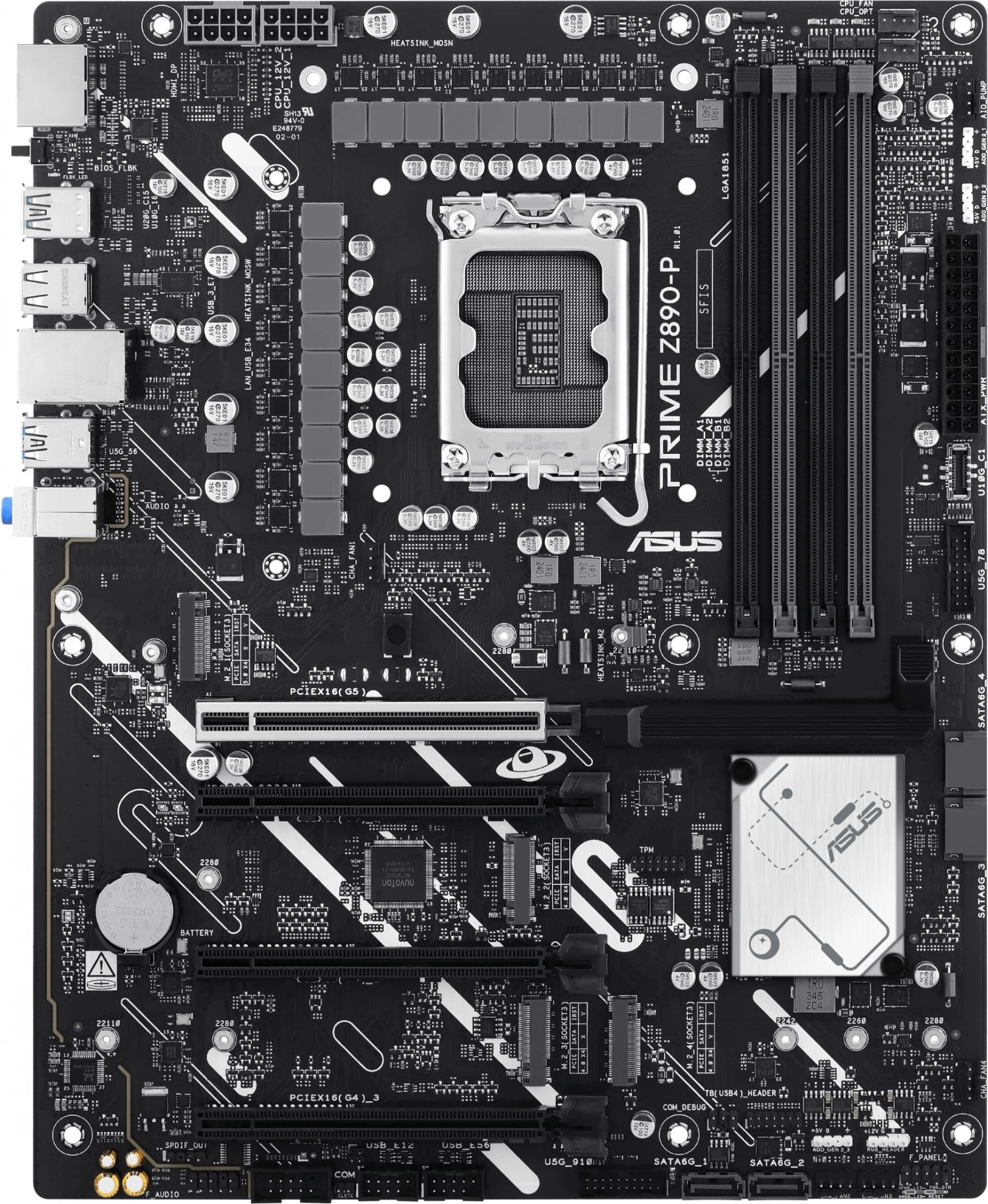 Материнская плата Asus PRIME Z890-P Soc-1851 Intel Z890 4xDDR5 ATX AC`97 8ch(7.1) 2.5Gg RAID+HDMI+DP — миниатюра 11