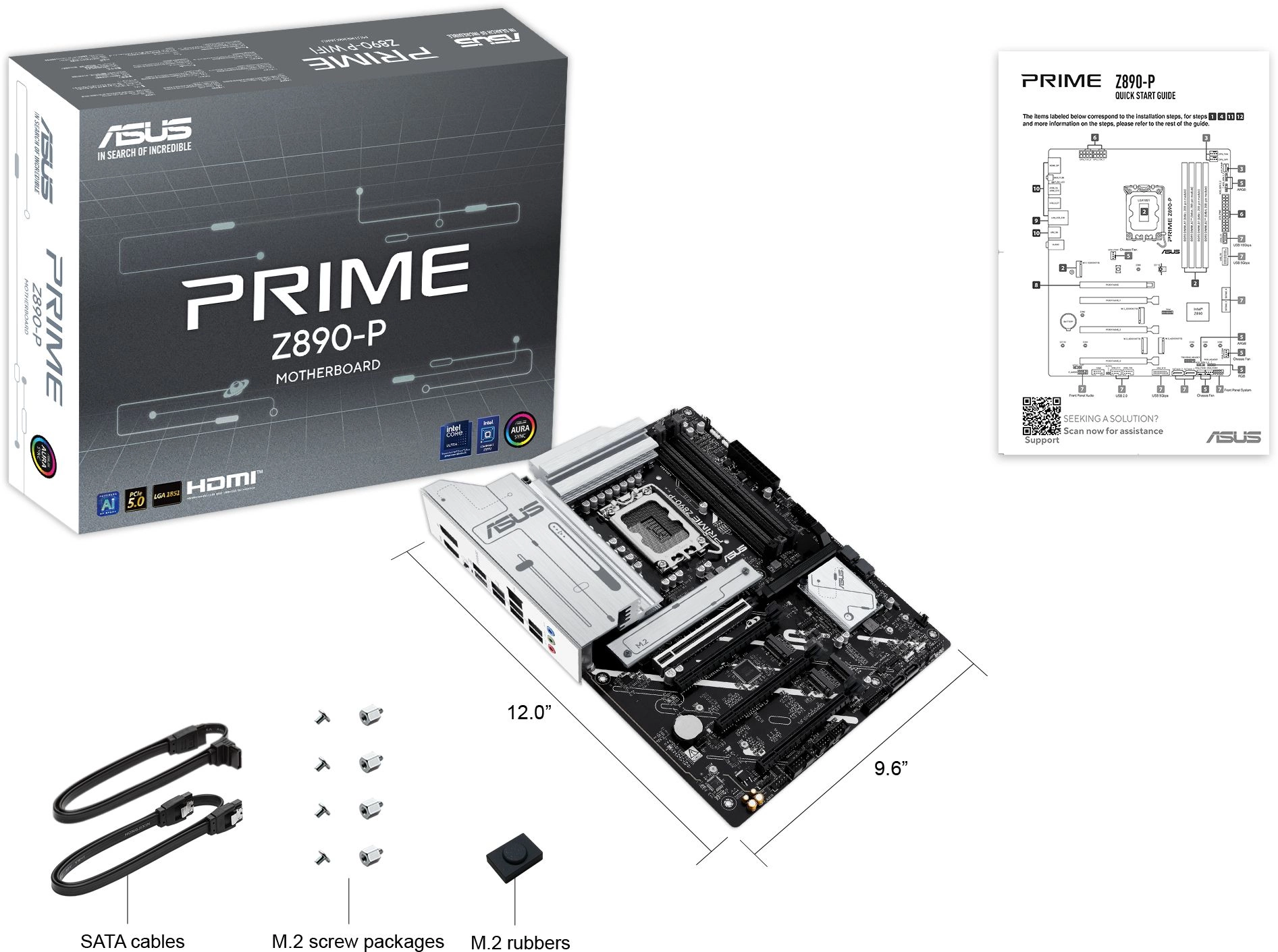 Материнская плата Asus PRIME Z890-P Soc-1851 Intel Z890 4xDDR5 ATX AC`97 8ch(7.1) 2.5Gg RAID+HDMI+DP — миниатюра 5