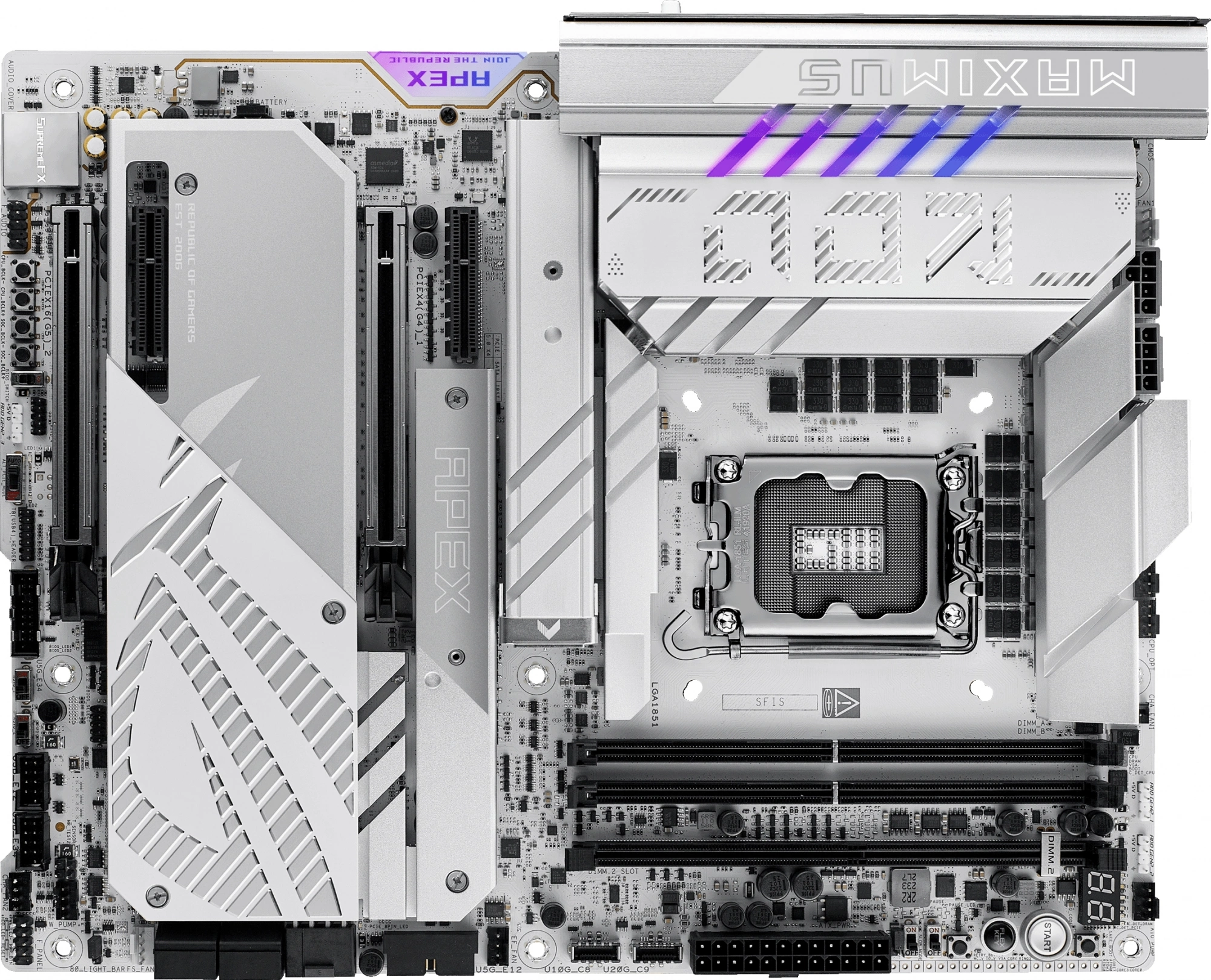 Материнская плата Asus ROG MAXIMUS Z890 APEX Soc-1851 Intel Z890 2xDDR5 ATX AC`97 8ch(7.1) 5Gigabit RAID — фото 1
