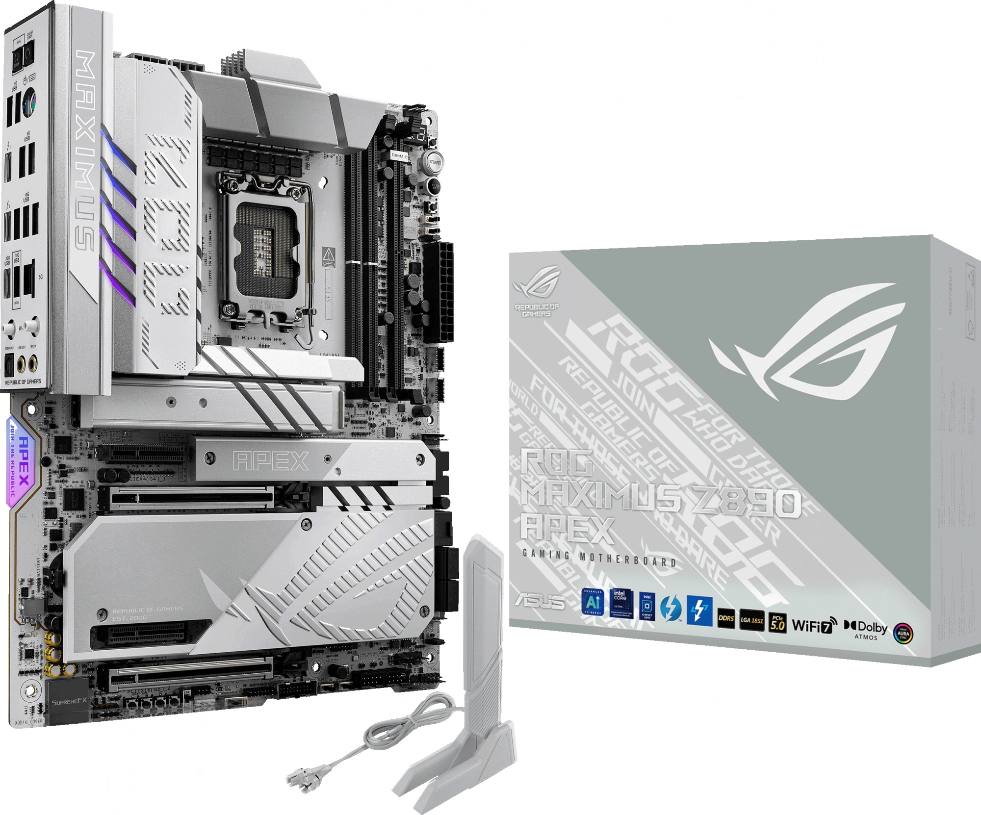 Материнская плата Asus ROG MAXIMUS Z890 APEX Soc-1851 Intel Z890 2xDDR5 ATX AC`97 8ch(7.1) 5Gigabit RAID — миниатюра 12