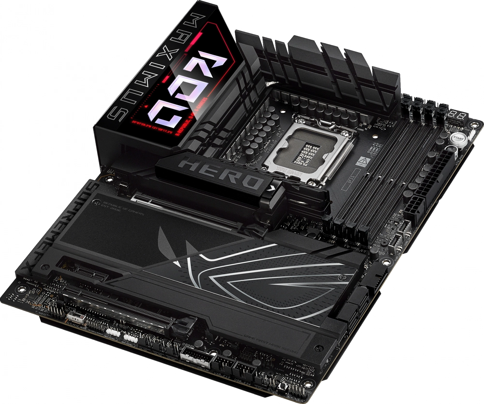 Материнская плата Asus ROG MAXIMUS Z890 HERO Soc-1851 Intel Z890 4xDDR5 ATX AC`97 8ch(7.1) 5Gigabit + 2.5Gigabit Ethernet RAID+HDMI — миниатюра 3