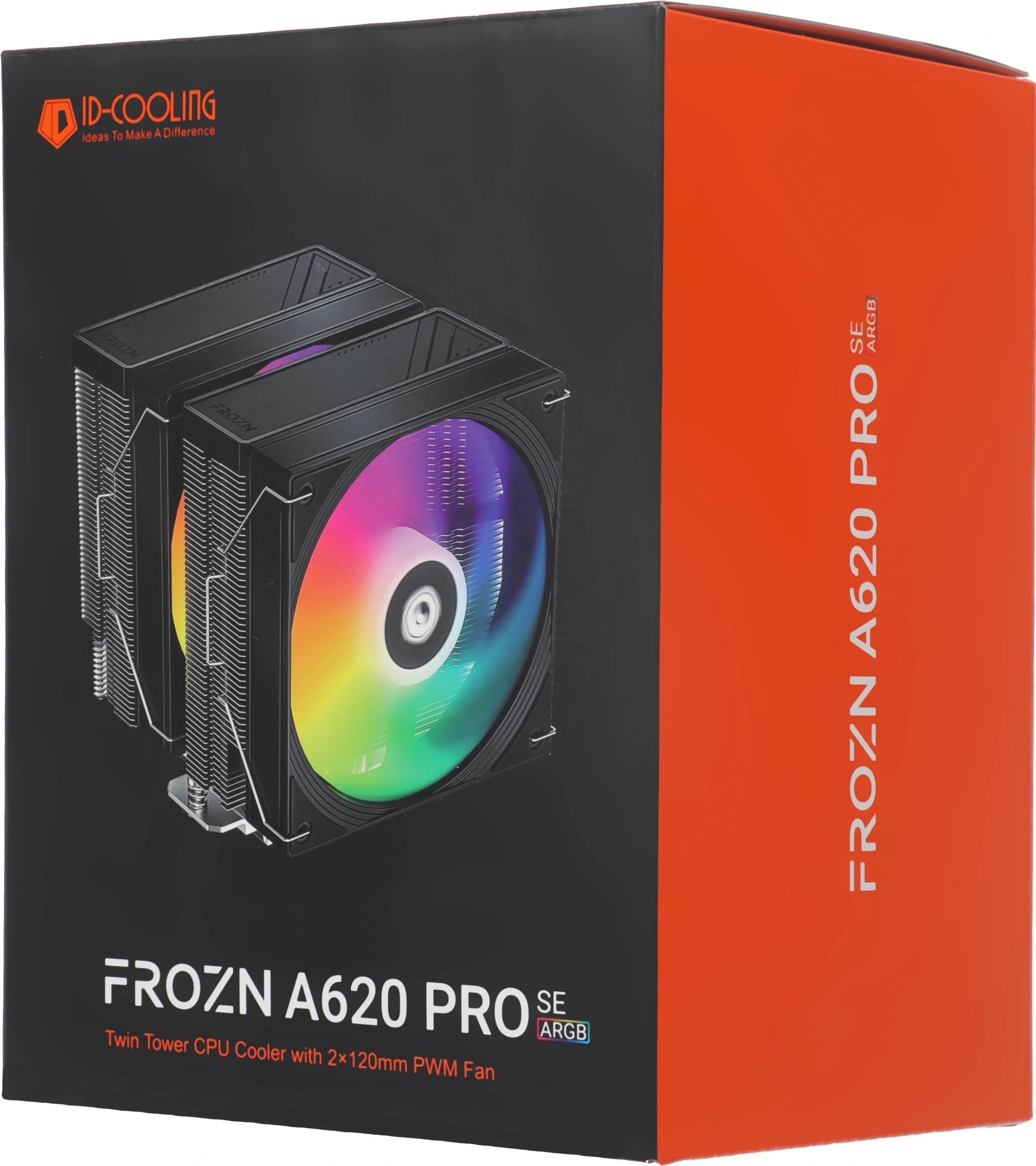 Устройство охлаждения(кулер) ID-Cooling Frozn A620 Pro Se ARGB Soc-AM5/AM4/1200/1700/1851 черный 4-pin 15-27.2dB Al+Cu 260W 1020gr Ret (FROZN A620 PRO SE ARGB) — миниатюра 4