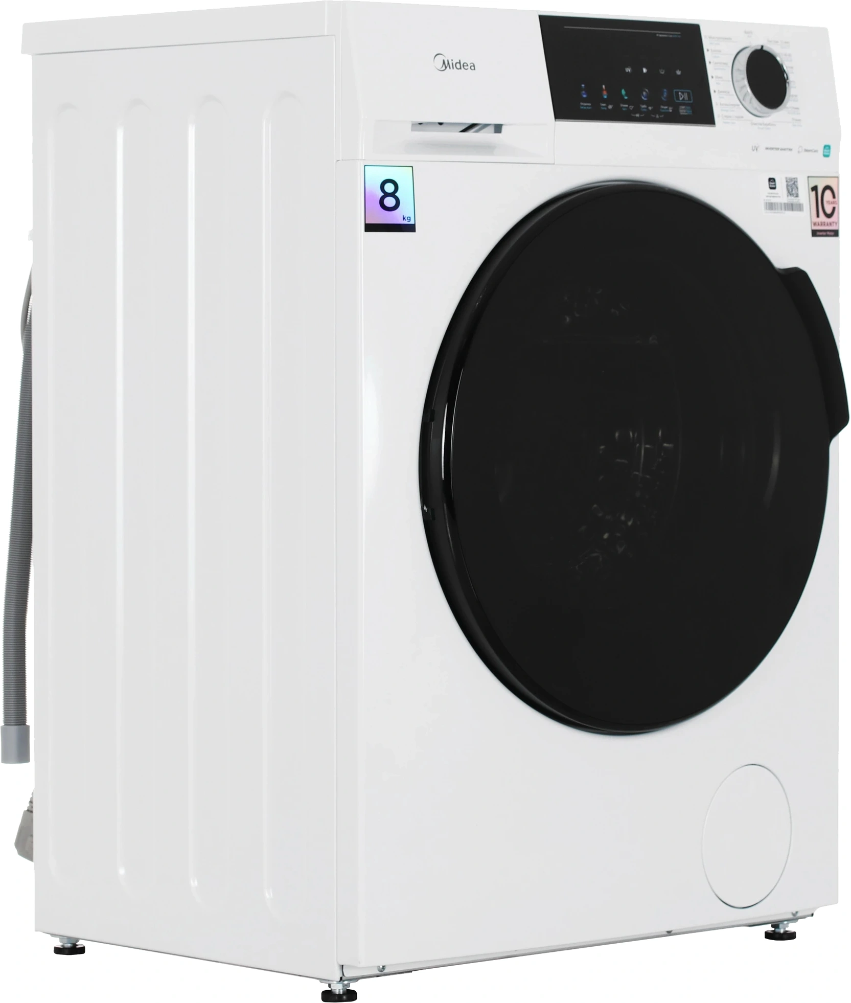 Стиральная машина Midea MFC3814BSW47/W класс: A загр.фронтальная макс.:8кг белый инвертор — миниатюра 2