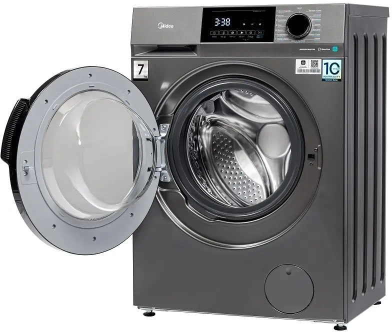 Стиральная машина Midea MFC3712BSW40/S класс: A загр.фронтальная макс.:7кг темно-серебристый инвертор — миниатюра 3