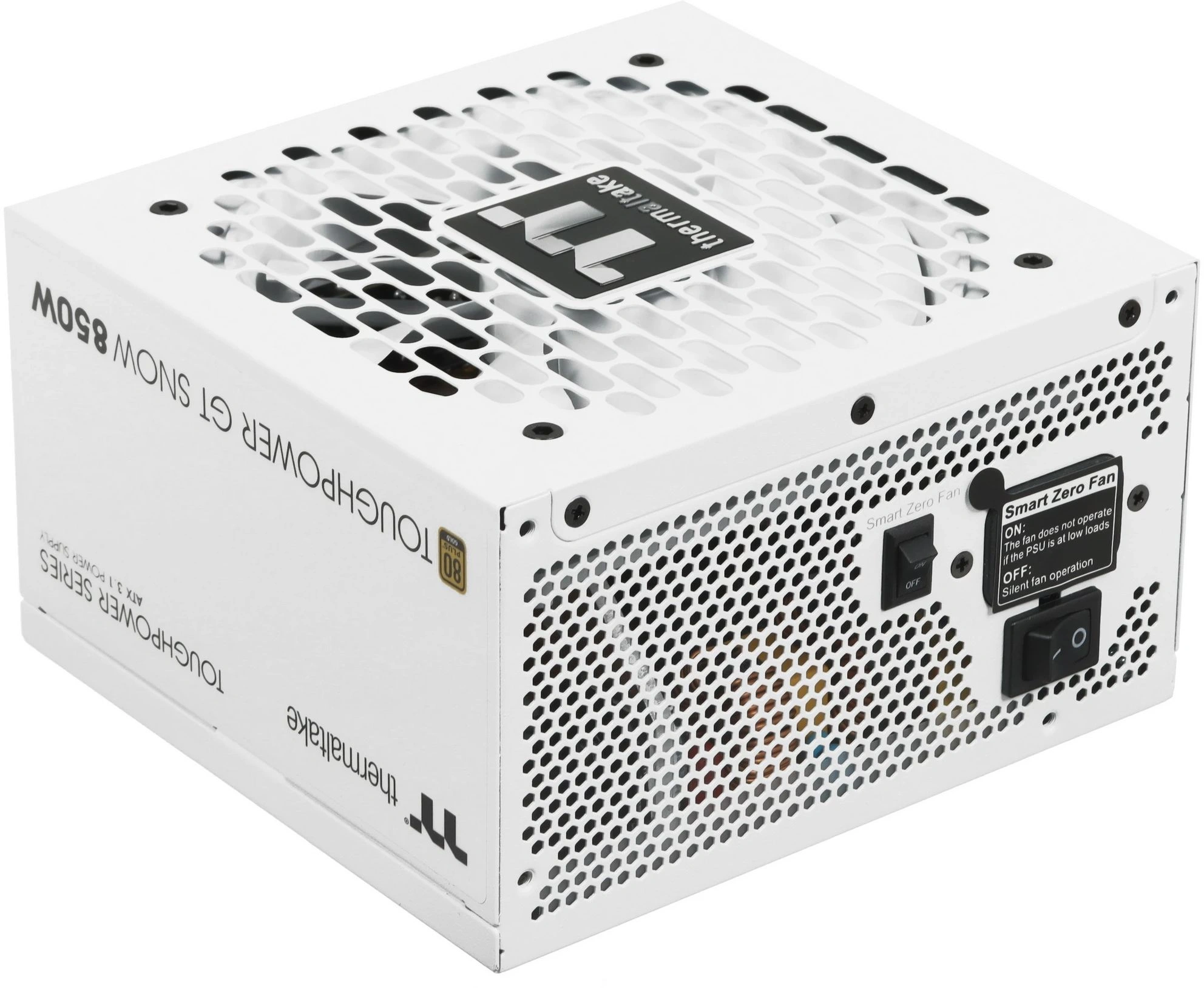 Блок питания Thermaltake ATX 850W Toughpower GT Gen.5 SNOW 80+ gold 24pin APFC 120mm fan 6xSATA Cab Manag RTL — миниатюра 9