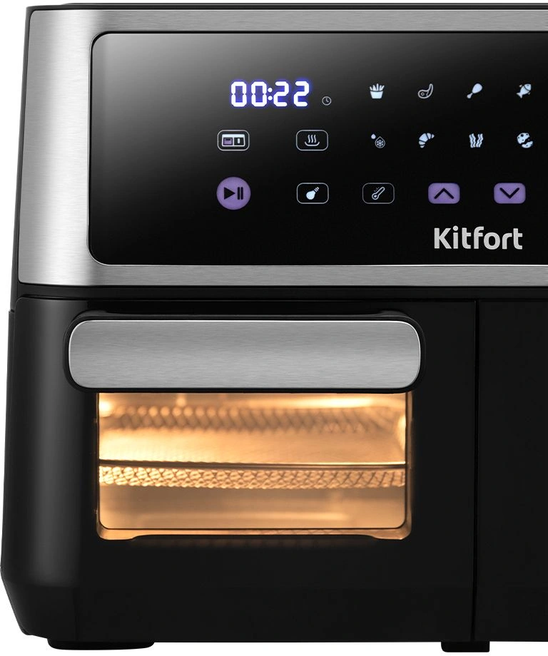 Аэрогриль Kitfort КТ-2256 11л 2850Вт черный/серебристый — миниатюра 4