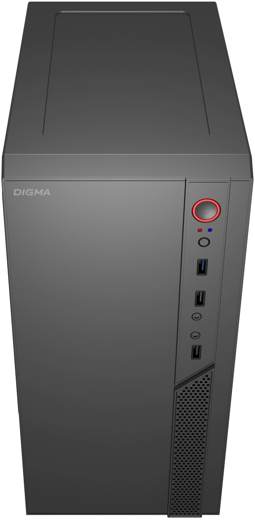 Корпус Digma DCC-MN306 черный без БП mATX 1x80mm 1x92mm 2x120mm 2xUSB2.0 1xUSB3.0 audio — миниатюра 5