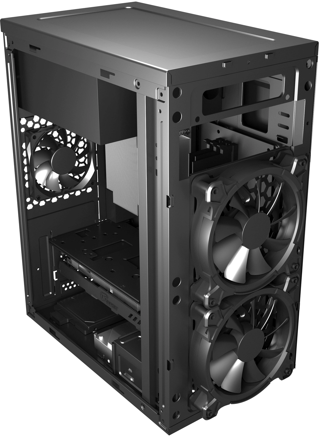 Корпус Digma DCC-MN306 черный без БП mATX 1x80mm 1x92mm 2x120mm 2xUSB2.0 1xUSB3.0 audio — миниатюра 6
