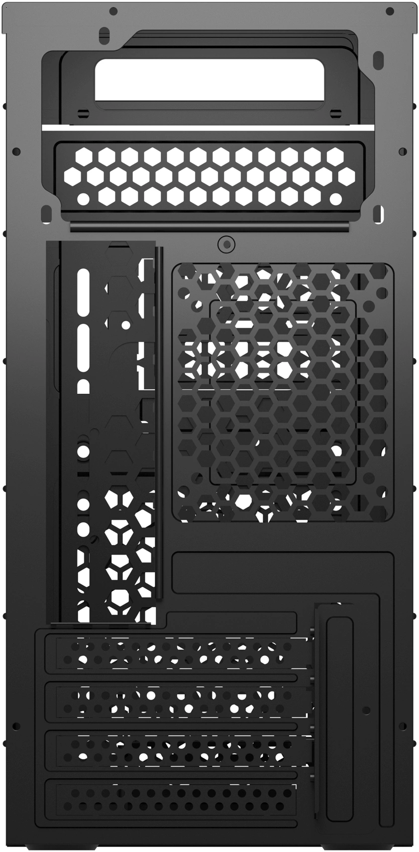 Корпус Digma DCC-MN306 черный без БП mATX 1x80mm 1x92mm 2x120mm 2xUSB2.0 1xUSB3.0 audio — миниатюра 9