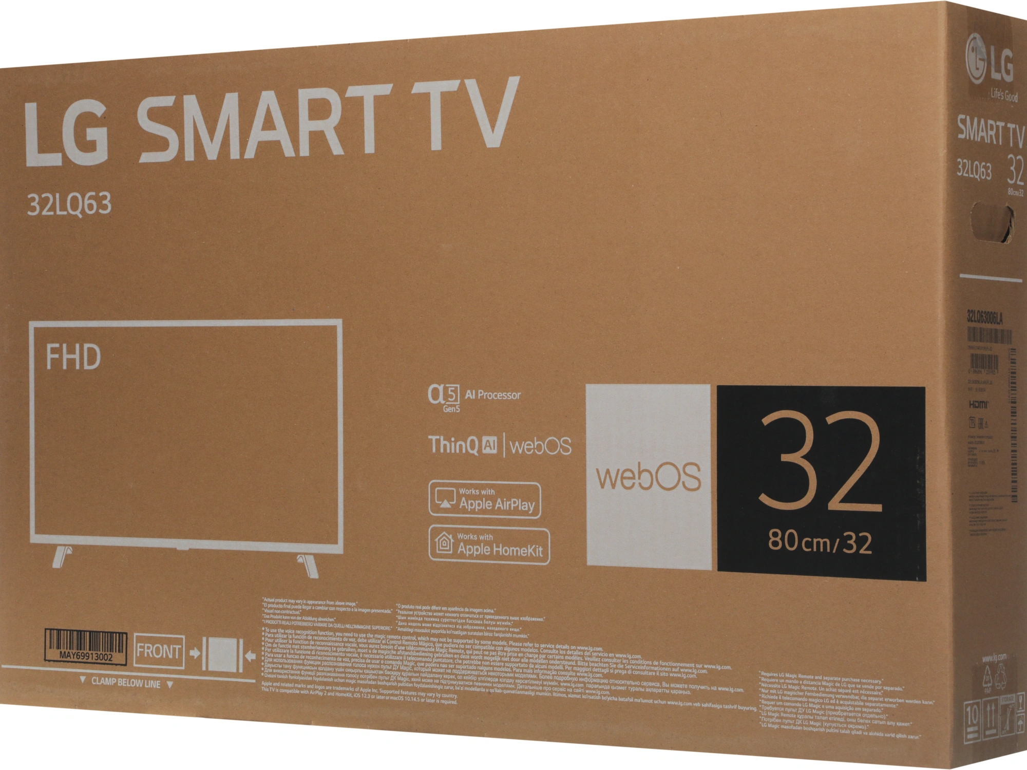 Телевизор LED LG 32" 32LQ63006LA.ARUG черный FULL HD 60Hz DVB-T DVB-T2 DVB-C DVB-S DVB-S2 USB WiFi Smart TV — миниатюра 7